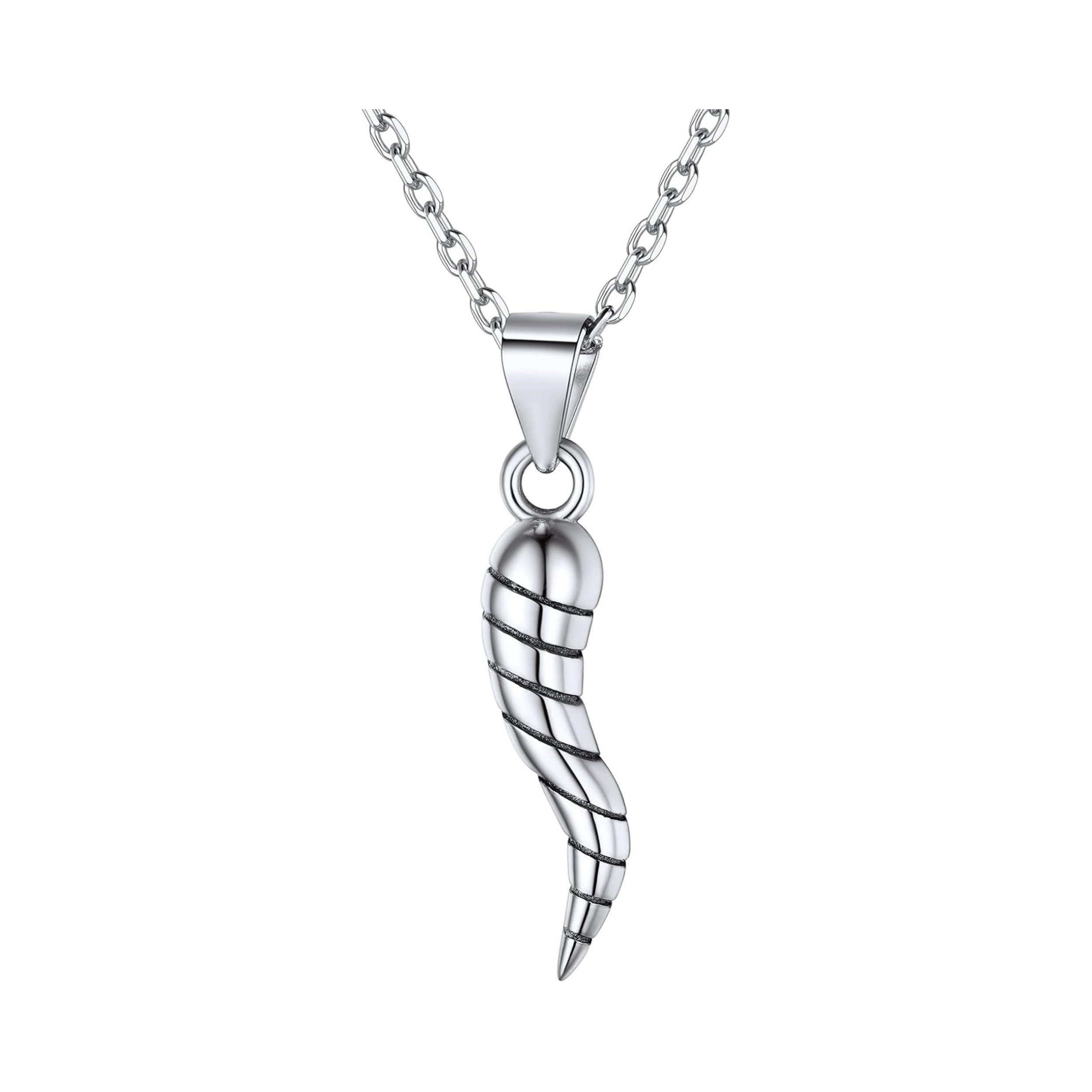 Twisted Italian Horn Necklace for Men & Women