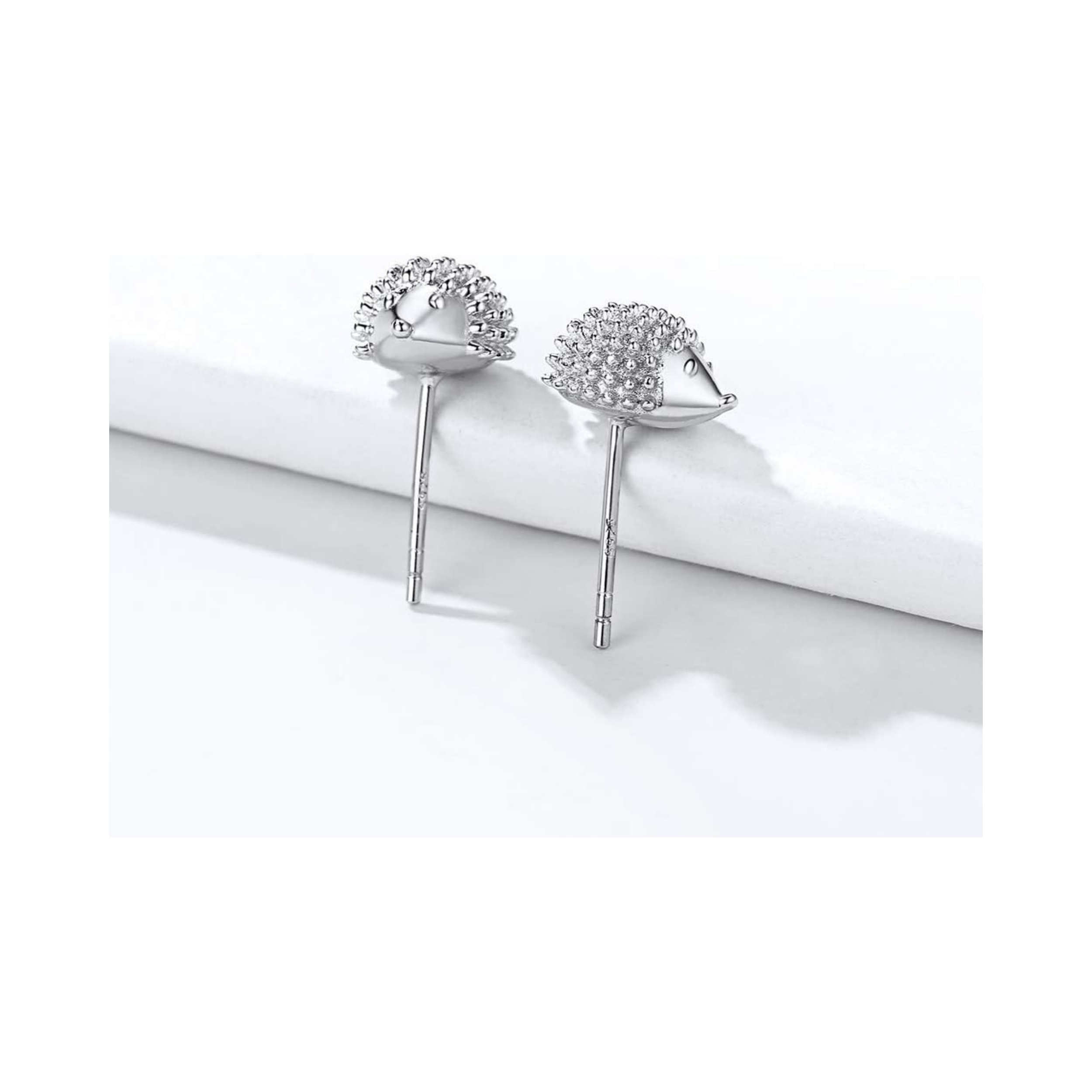 Sterling Silver Cute Hedgehog Studs Earrings