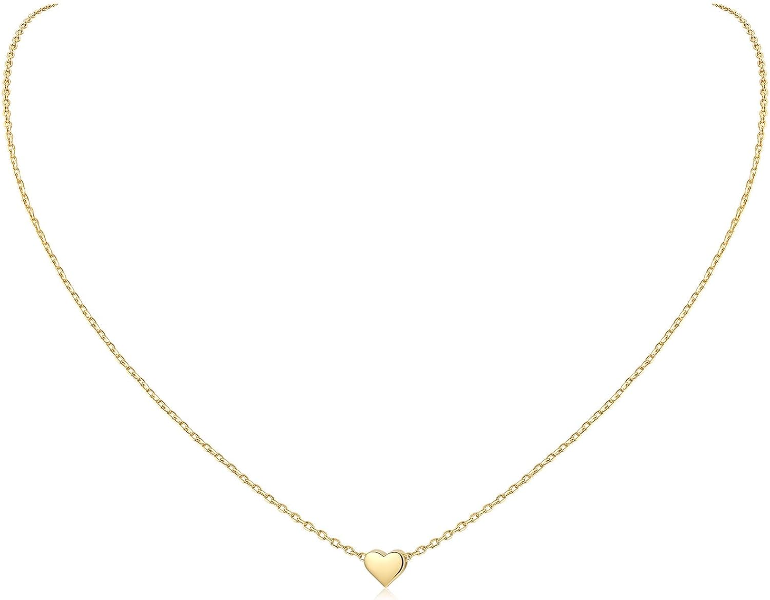 Hot Personalized Dainty Small Heart Necklace, silver jewelry, gift idea, heart jewelry