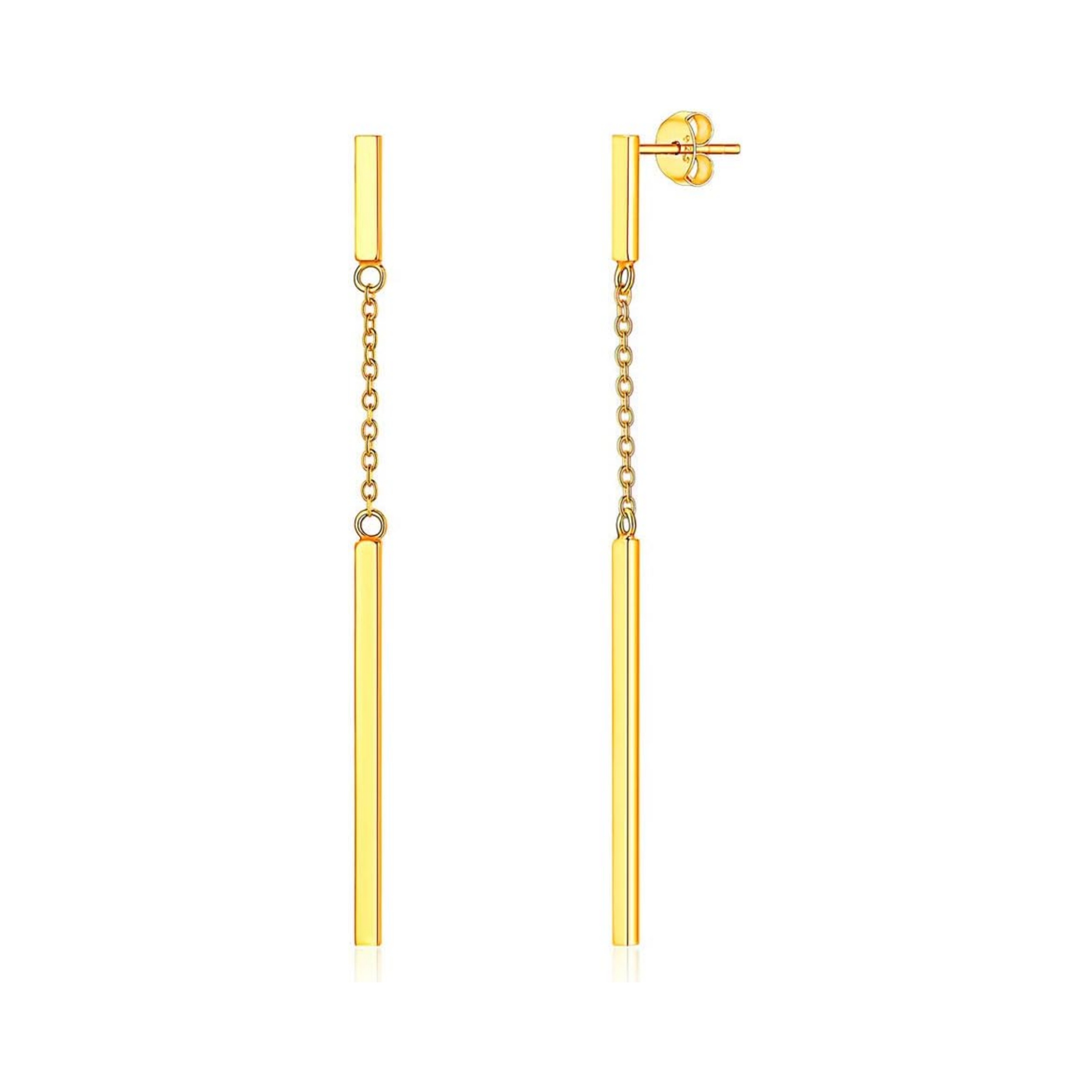  Minimalist Vertical Bar Geometric Dangle Drop Earrings