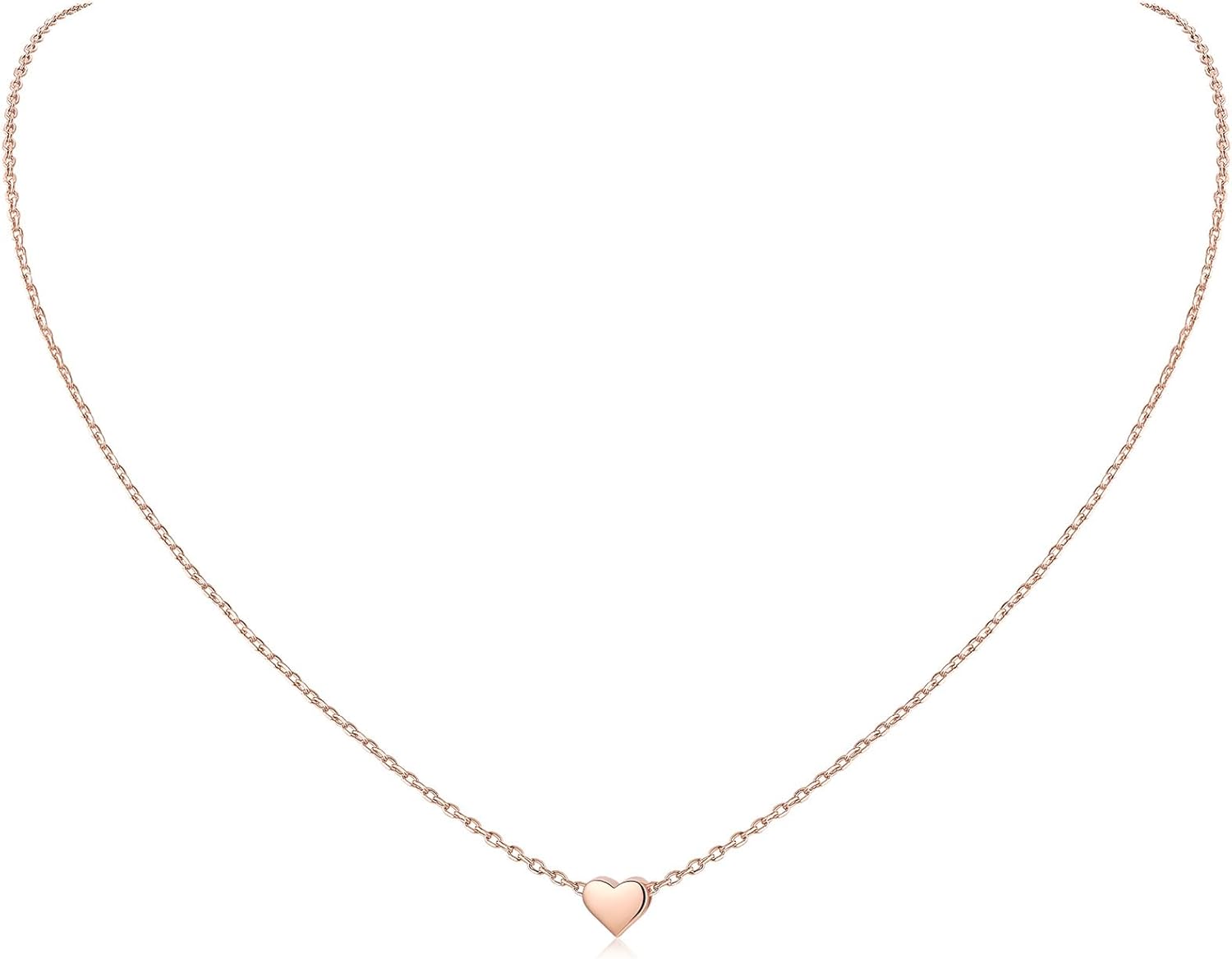 Hot Personalized Dainty Small Heart Necklace, silver jewelry, gift idea, heart jewelry