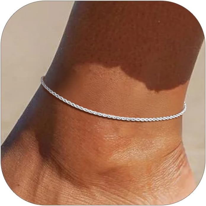 Twist Rope Chain 1.6mm wide Anklets