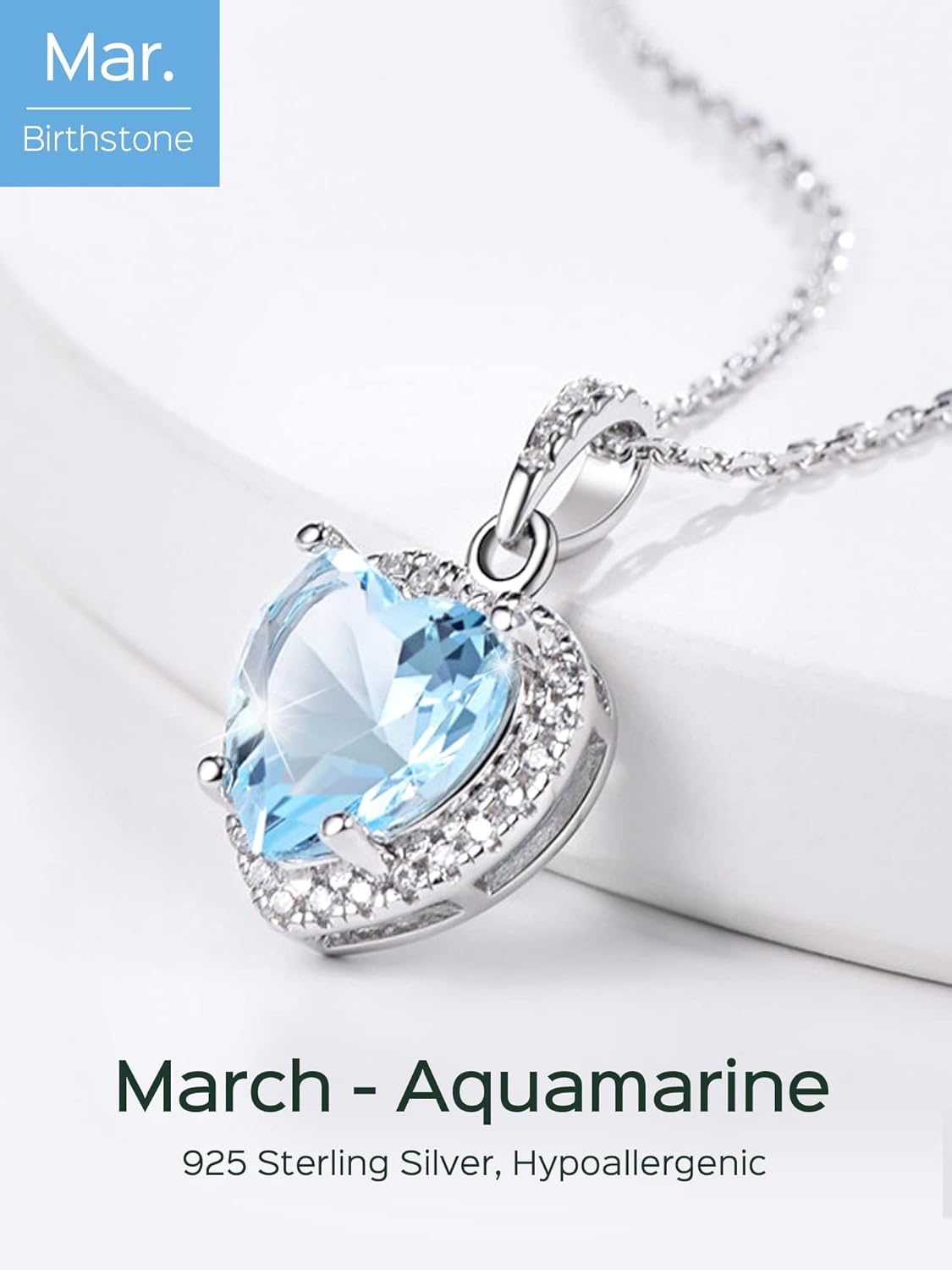 Heart Birthstone With Cubic Zirconia Necklace