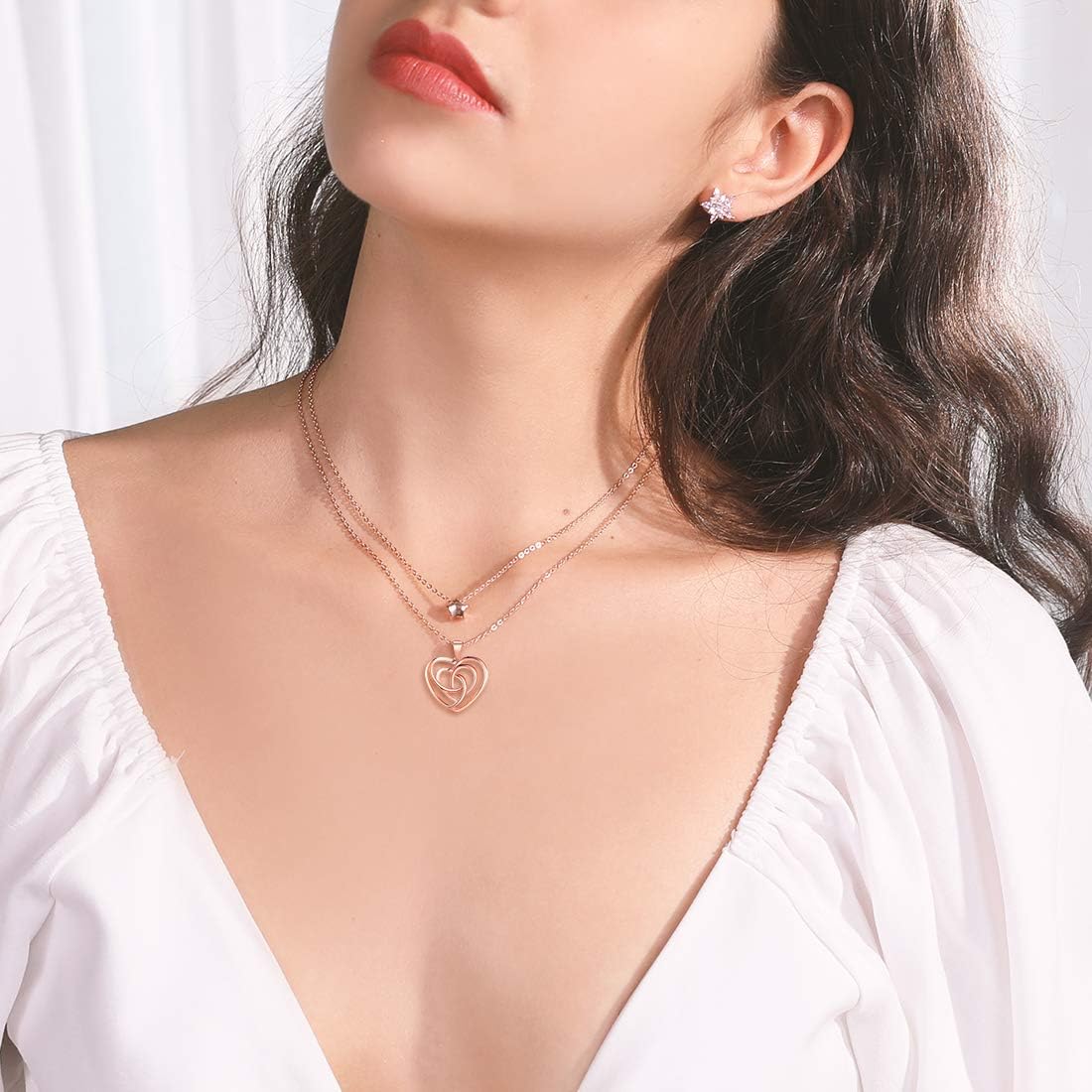 Love Heart Celtic Knot Pendant Necklace