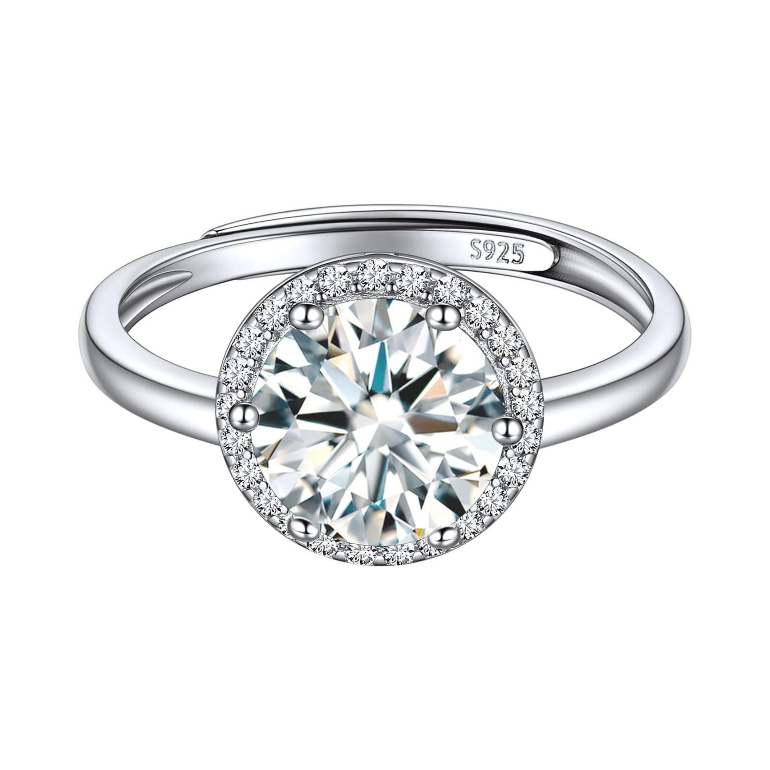Round Cut April Birthstone Promise Ring