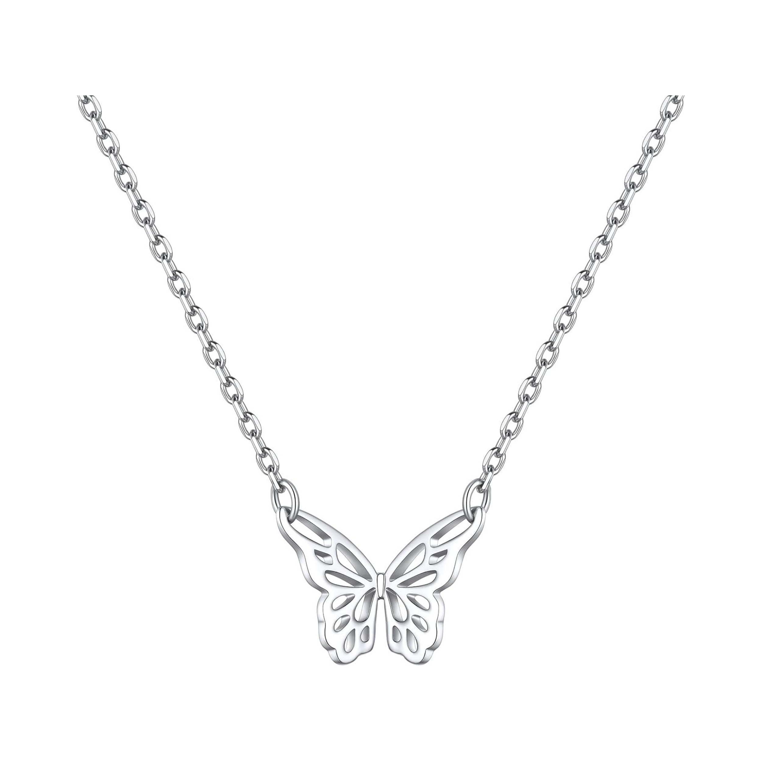 Minimalist Dainty Cute Butterfly Pendant Necklace