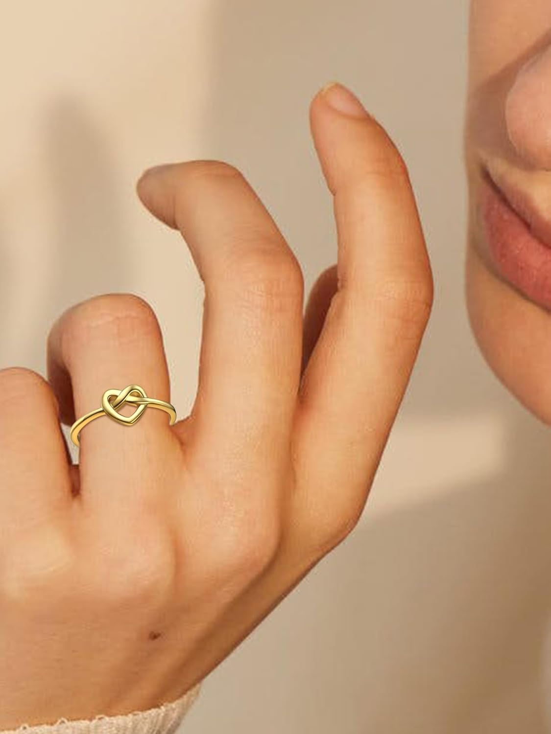  Heart Celtic Knot Wedding Band Rings for Women