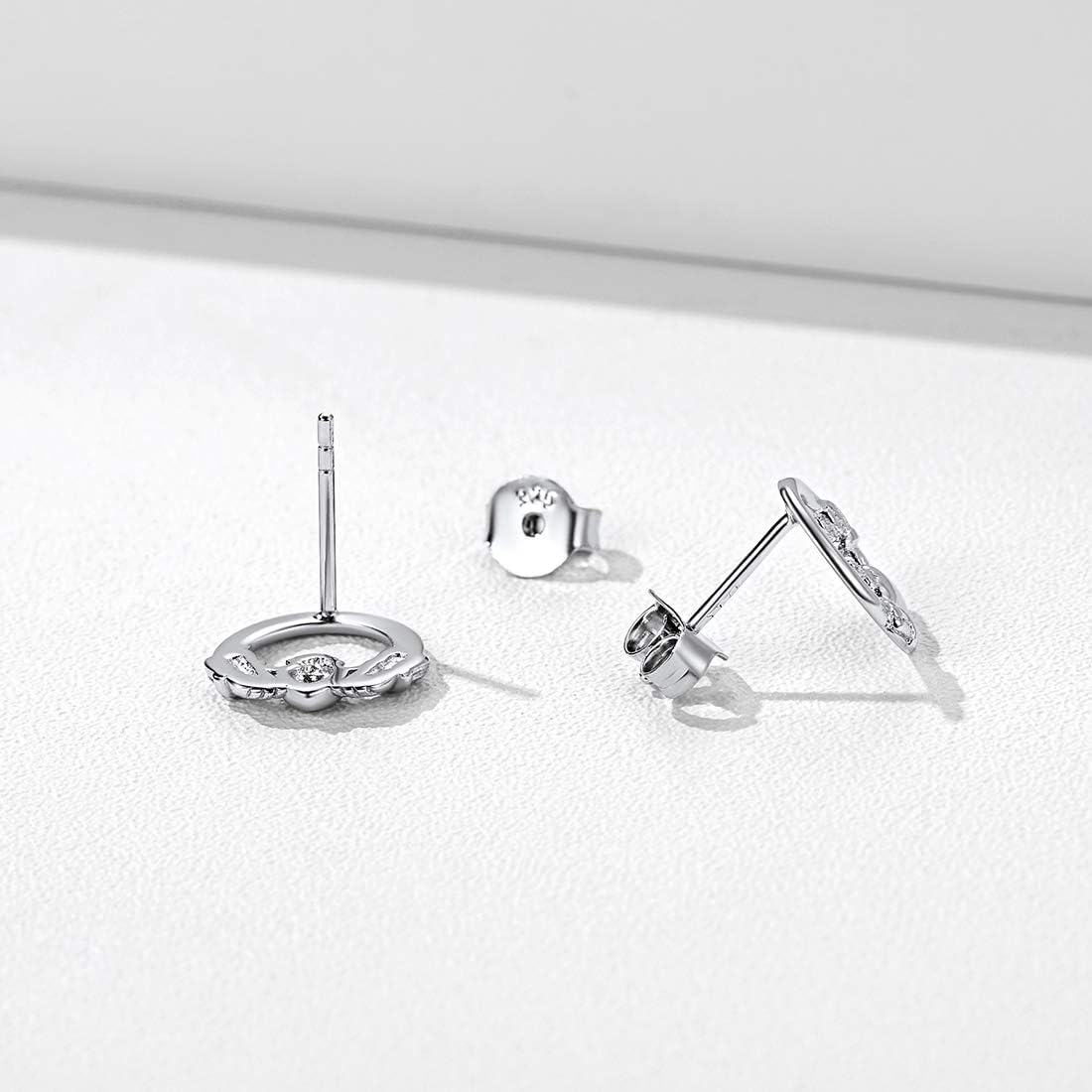 Celtic Claddagh Friendship Love Heart Stud Earrings