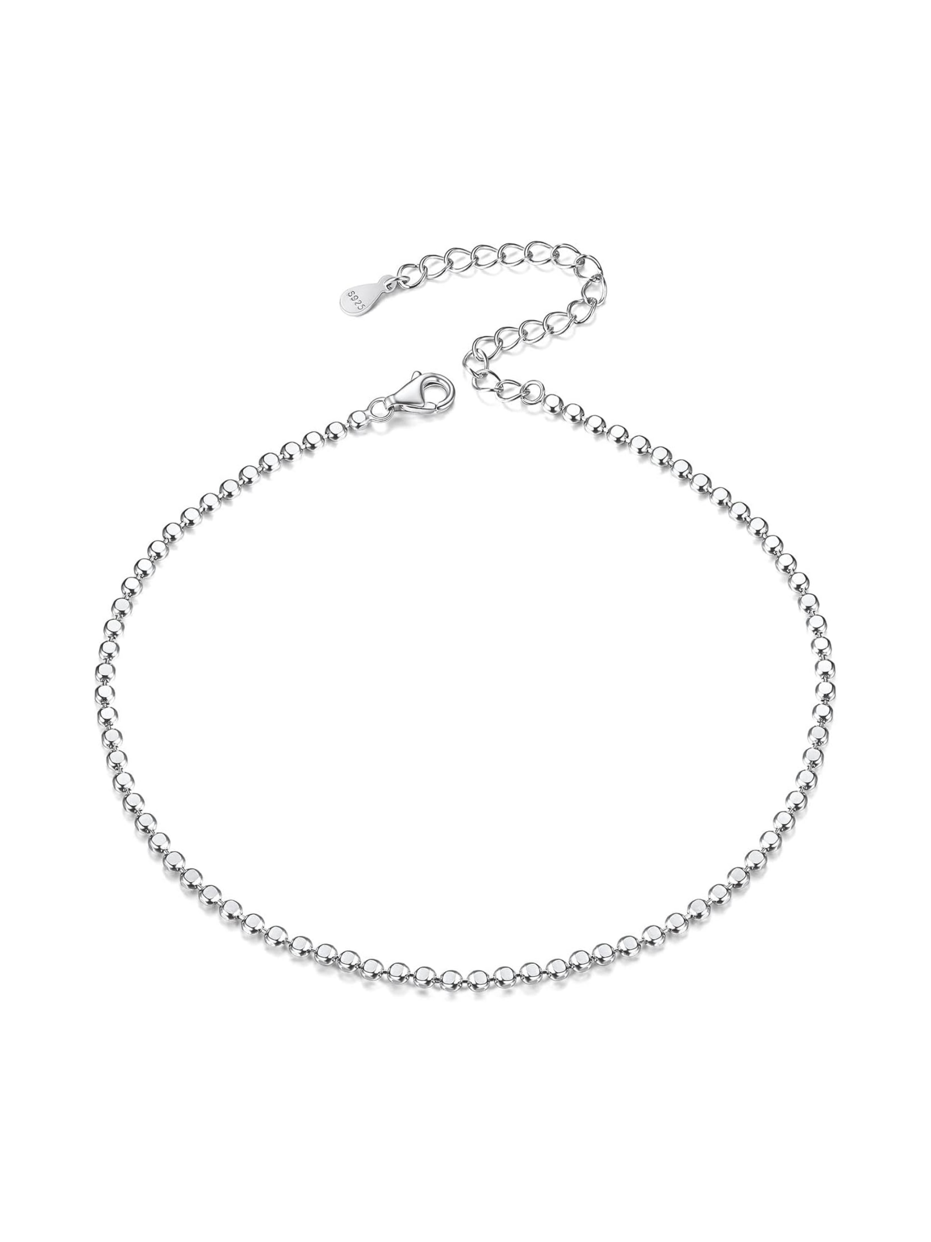 Flat Round Cute Ball Bead Chain Anklet