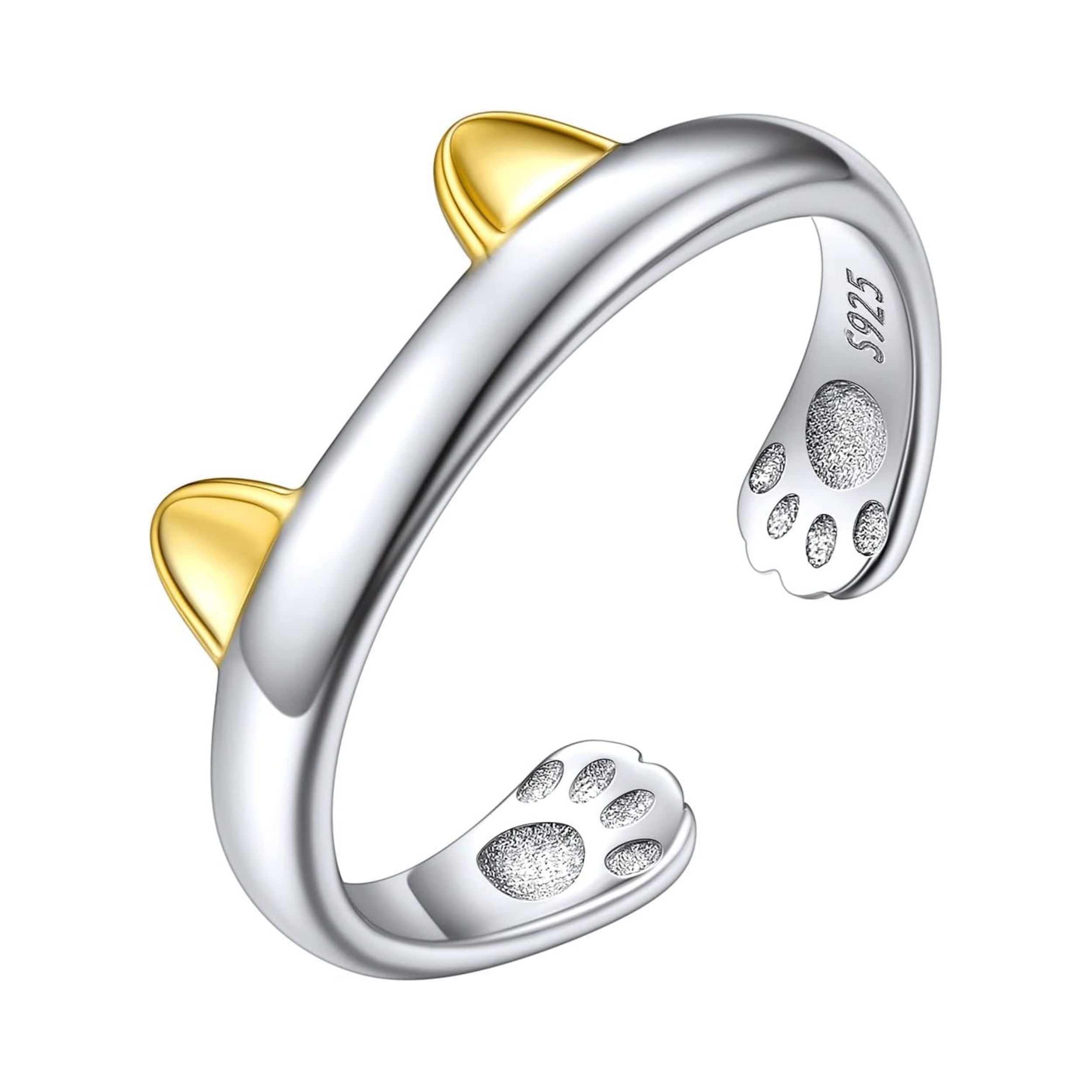 Minimalist Cat Adjustable Ring