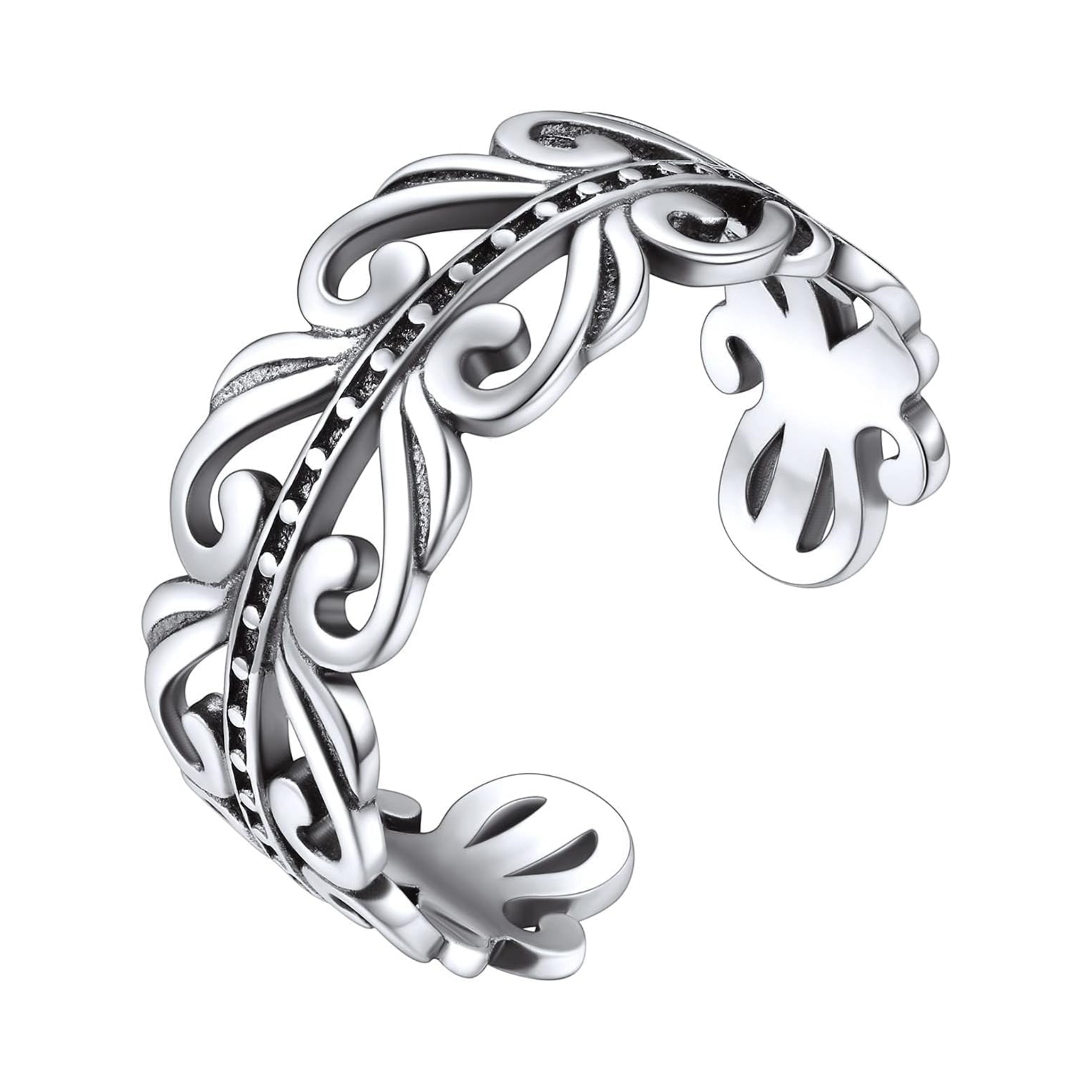 Minimalist Celtic High Polish Adjustable Promise Ring