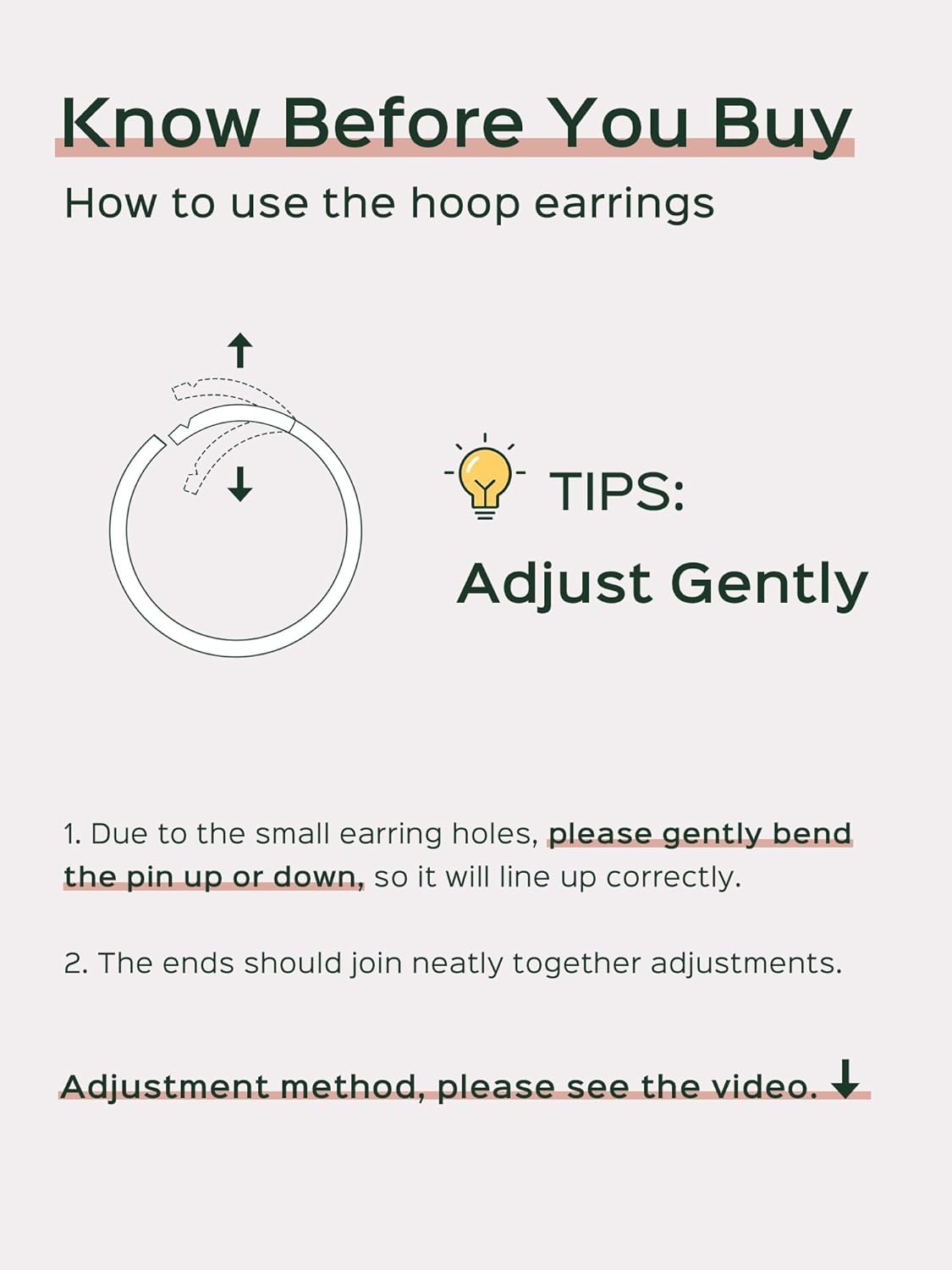 Lightweight Endless Hoop Earring-How to measure Earring size at home