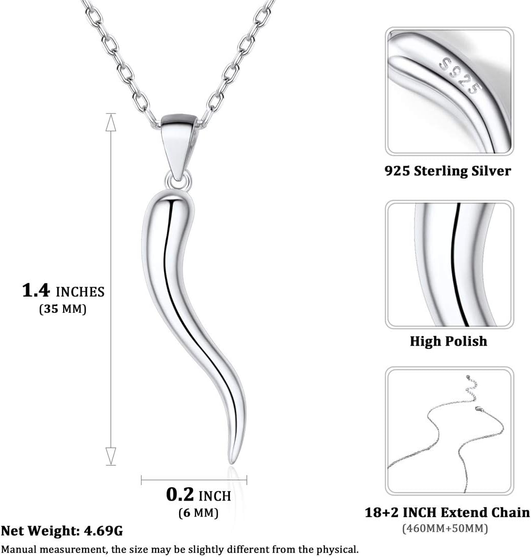 Lucky Italian Horn Necklace Pendant Necklace
