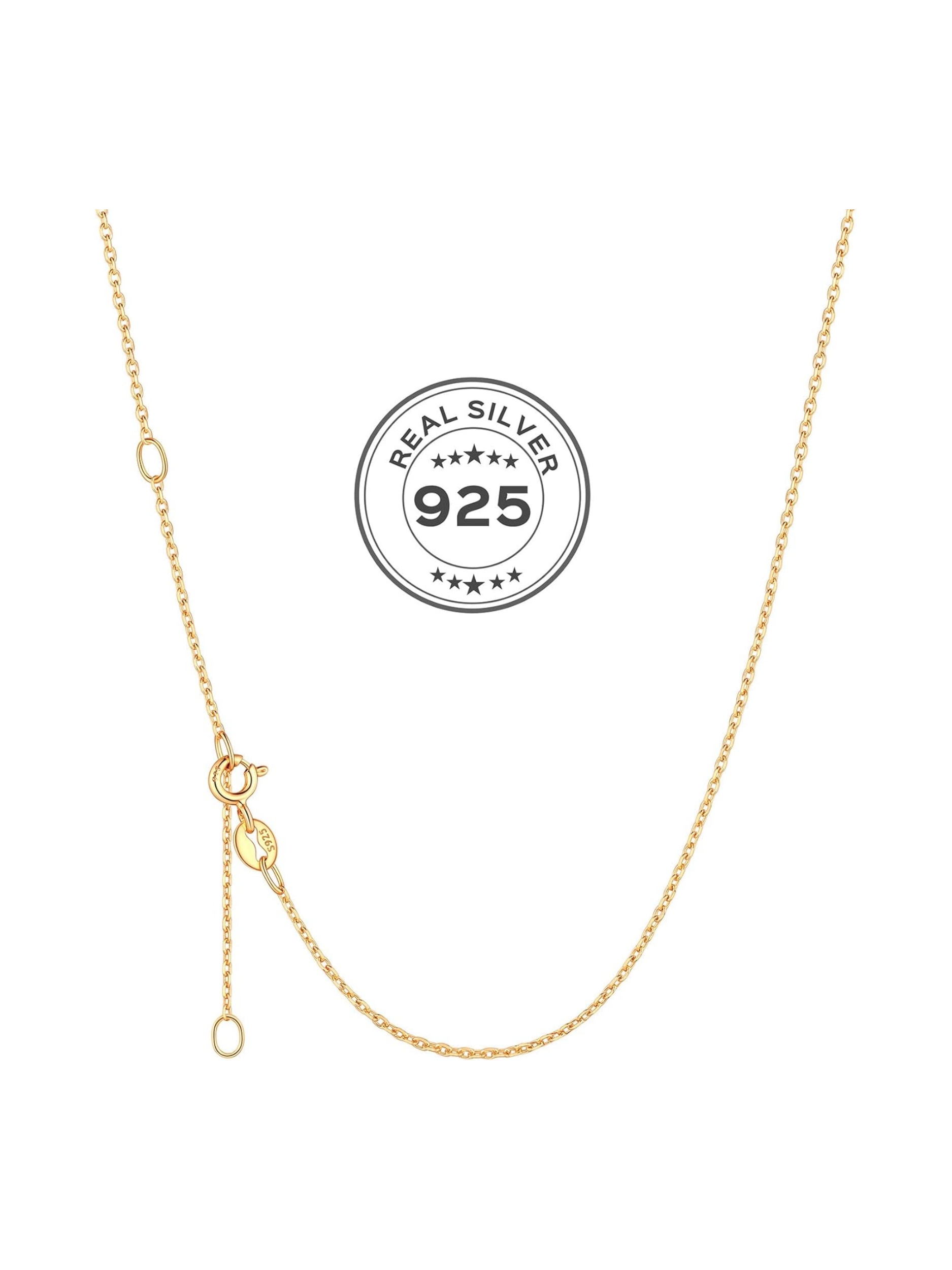 Adjustable Thin Chain Necklace, Gold Color