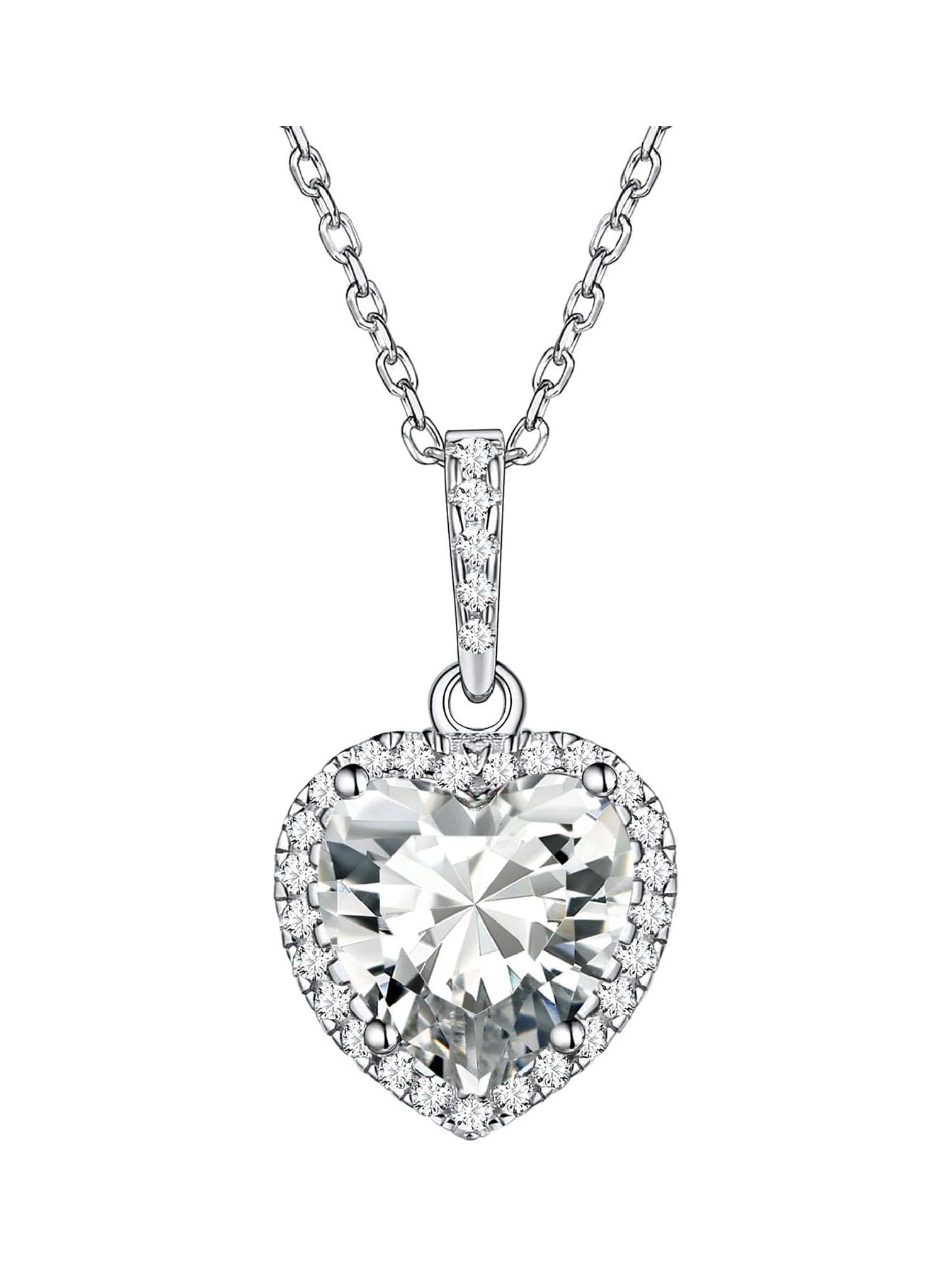Heart Birthstone With Cubic Zirconia Necklace