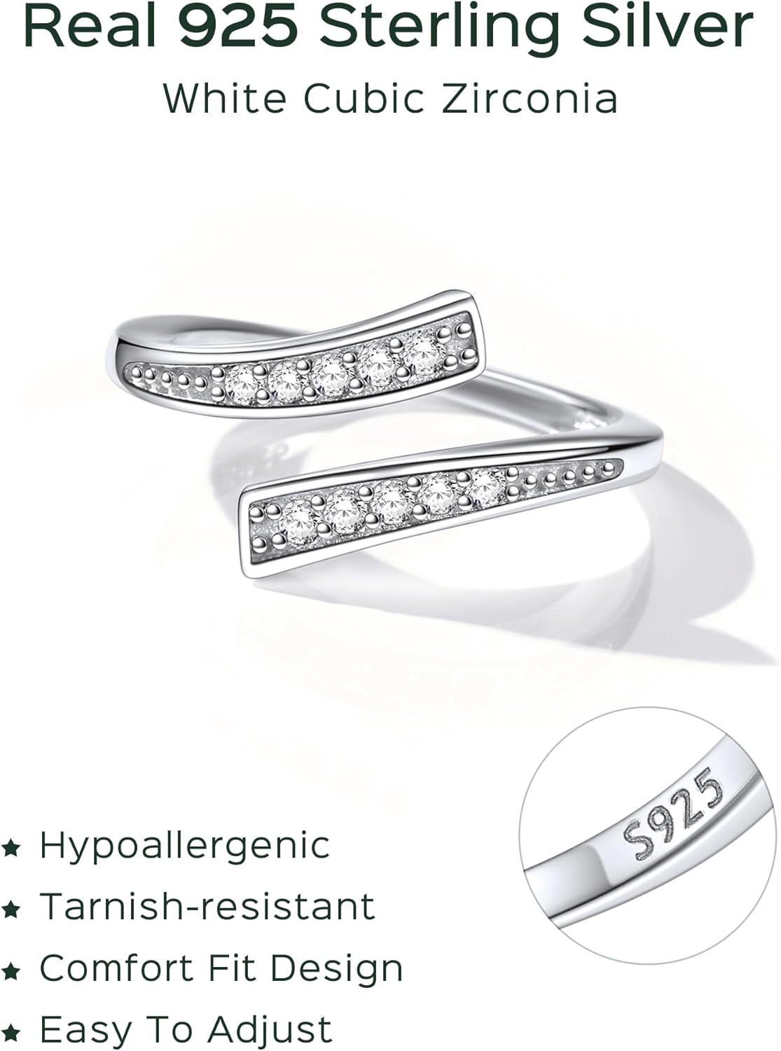 Shift-Square Adjustable Open Toe Rings