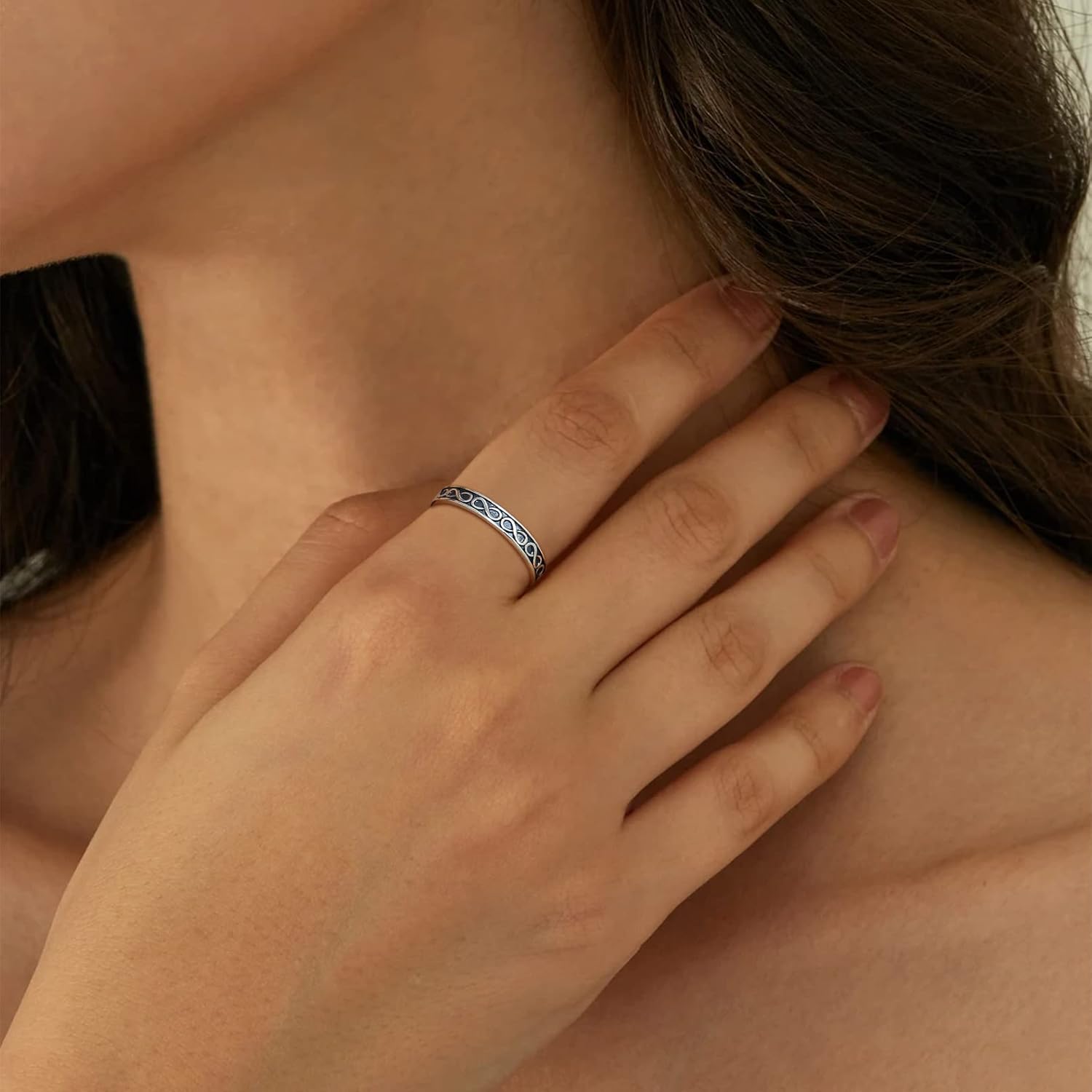 Infinity Wedding Band Rings for Women