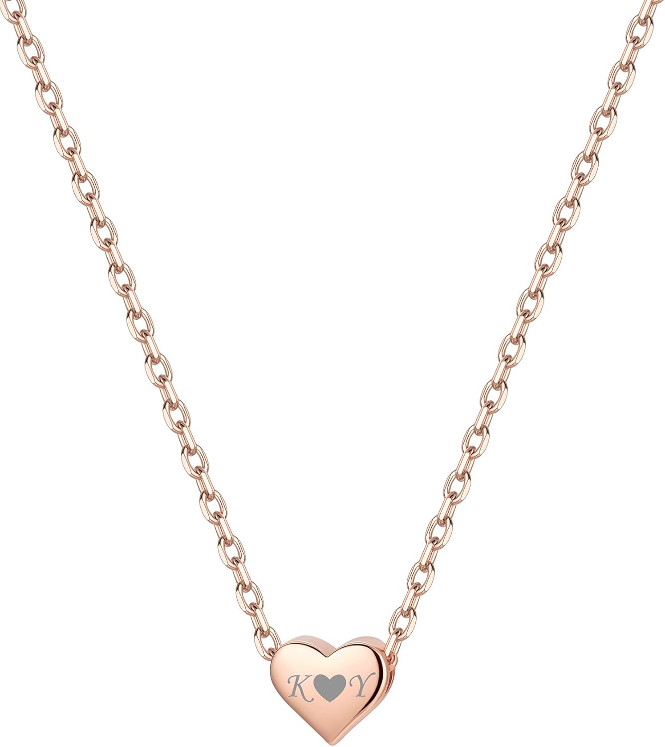 Hot Personalized Dainty Small Heart Necklace, silver jewelry, gift idea, heart jewelry