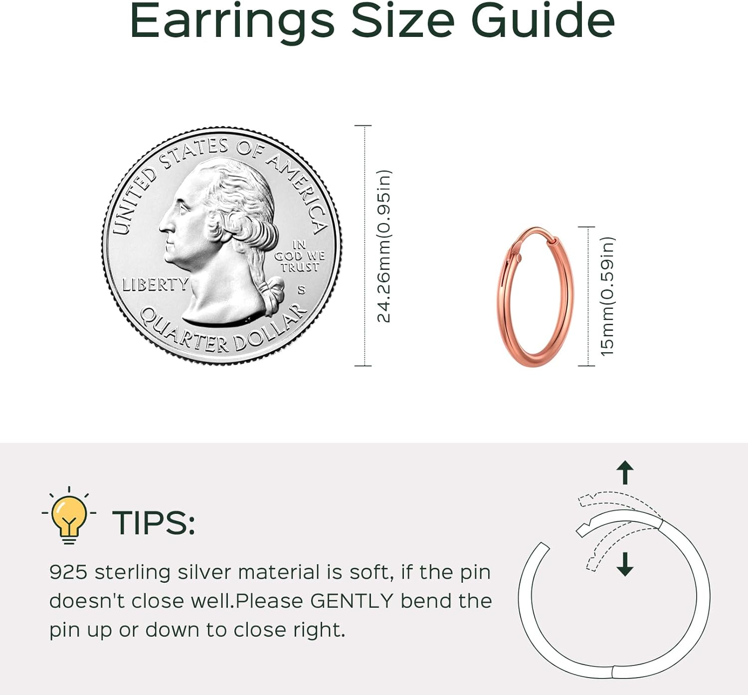 Gold Plated Small Circle Endless Huggie Hoop Earrings