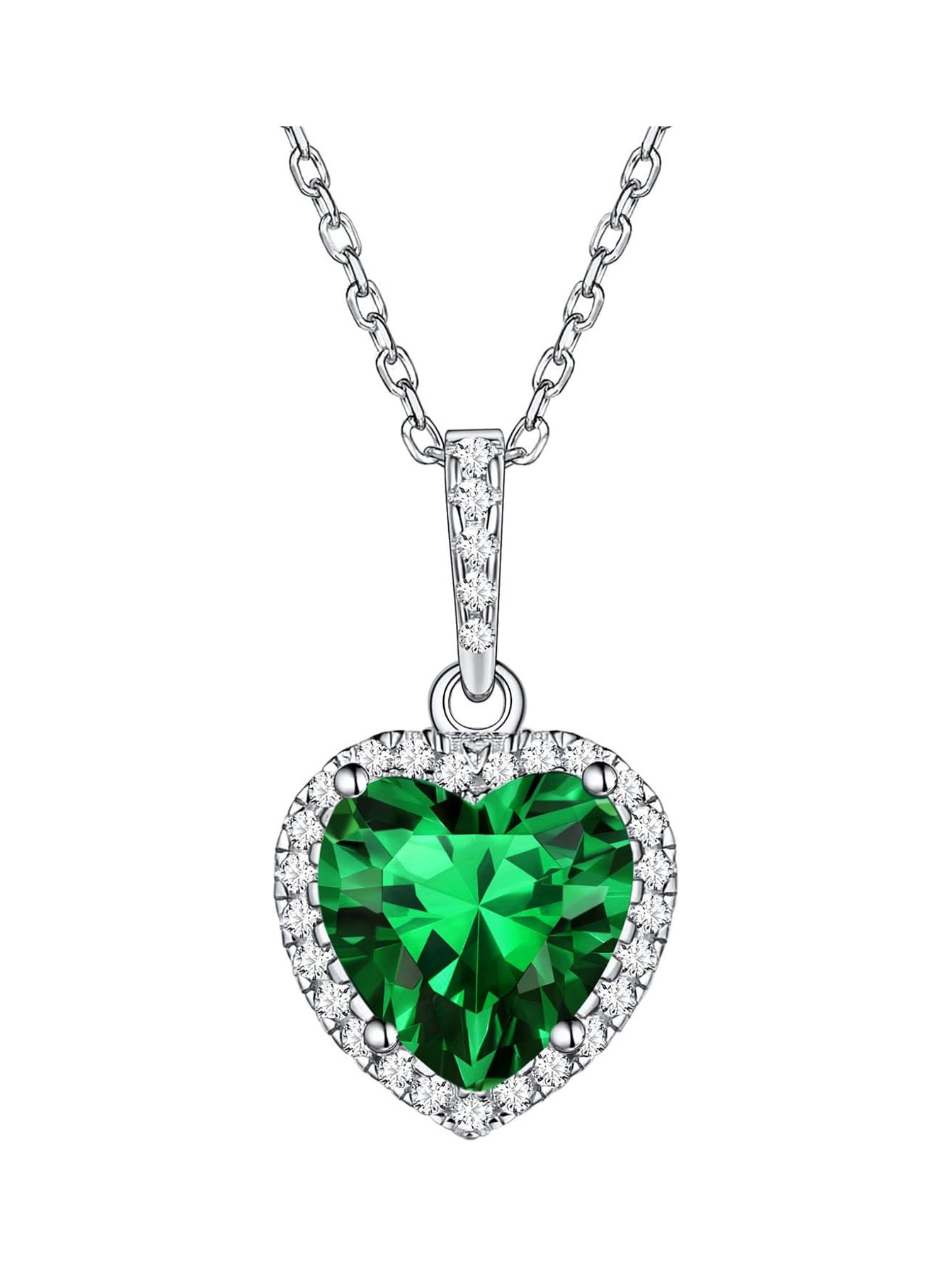 Heart Birthstone With Cubic Zirconia Necklace
