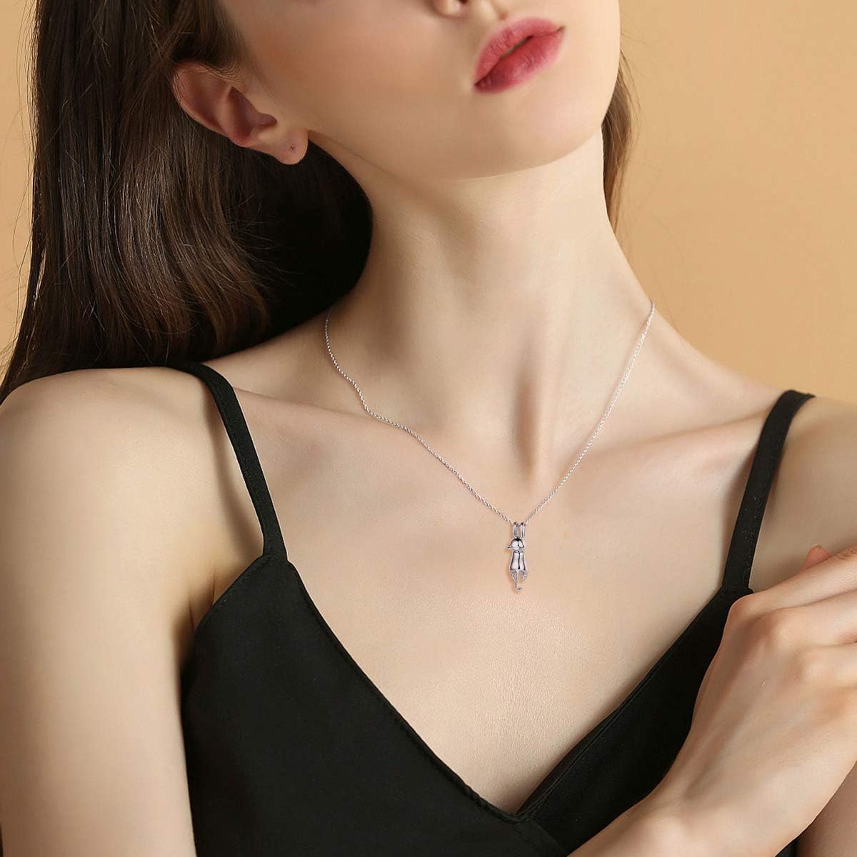 Lovely Cat Animal Pendant Necklace for Women