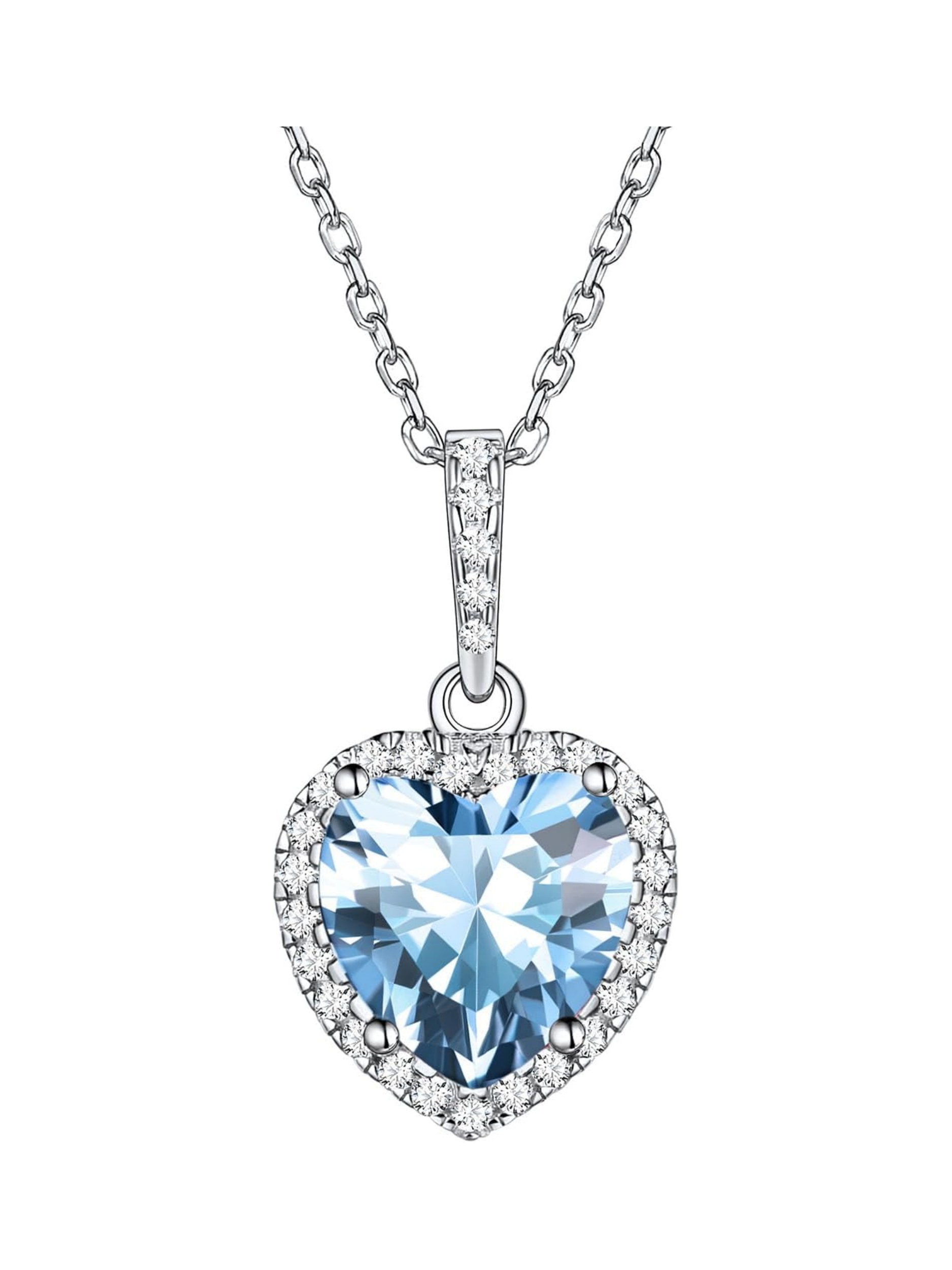 Heart Birthstone With Cubic Zirconia Necklace