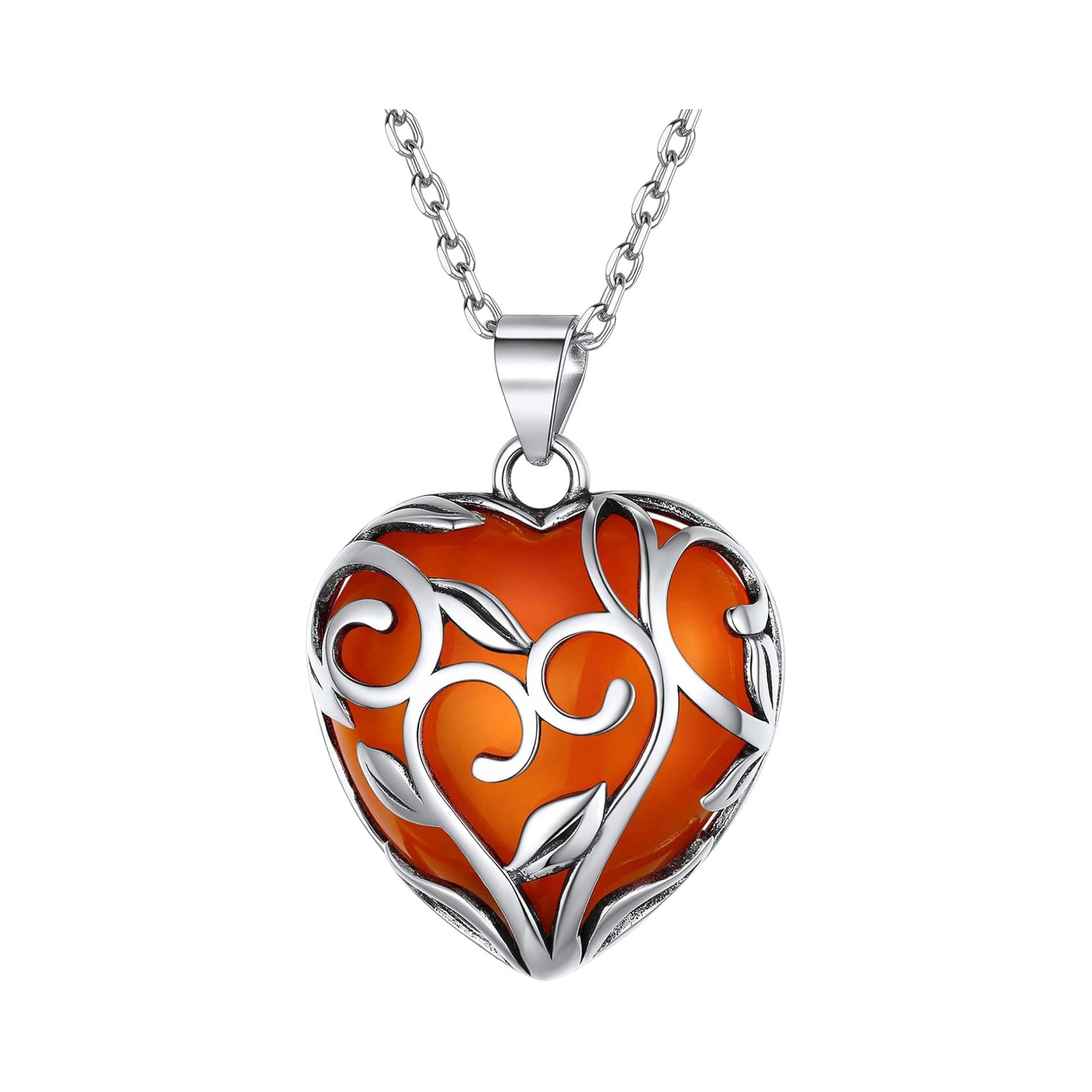 Celtic Knot Heart Birthstones Necklace