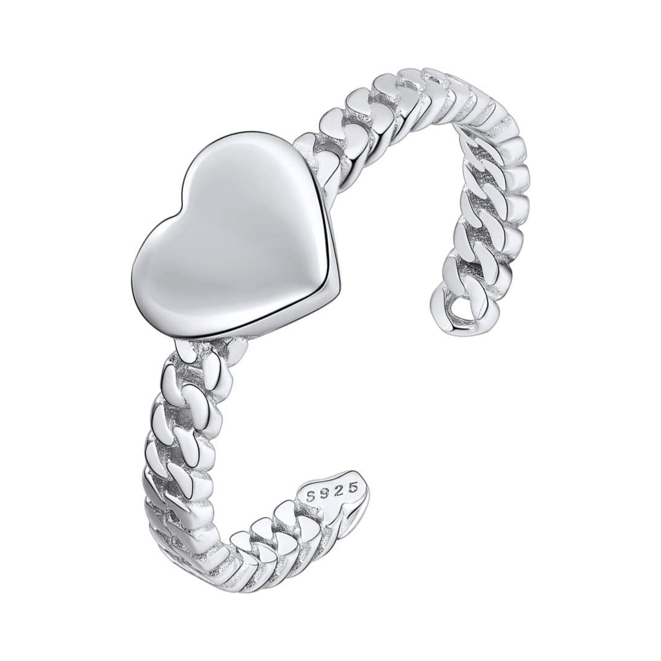 Heart Adjustable Open Ring
