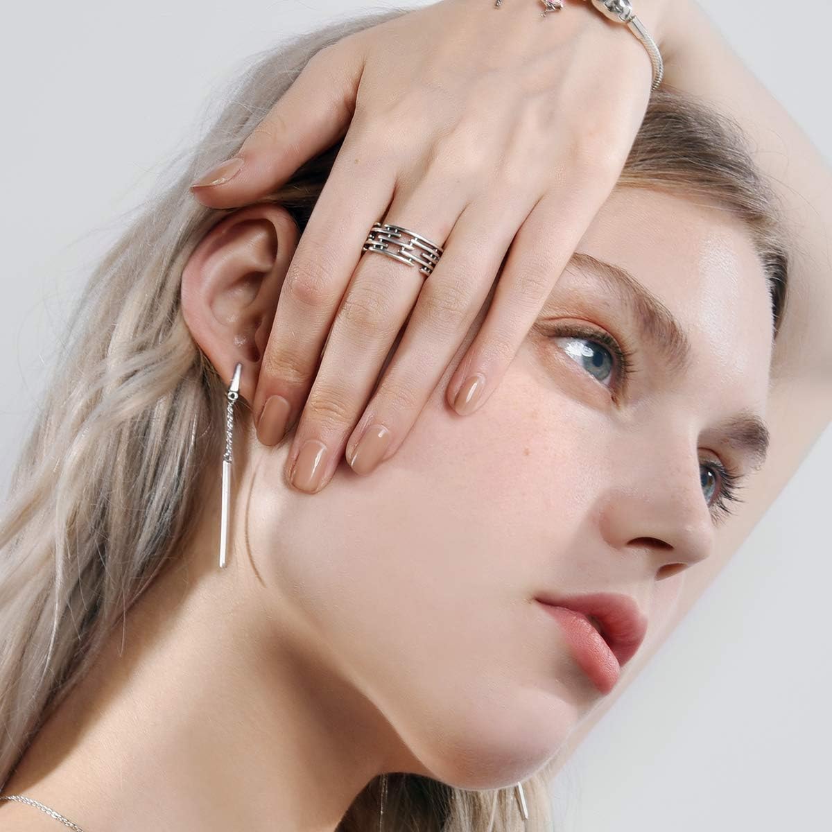 Minimalist Triple Lines Adjustable Ring for Women