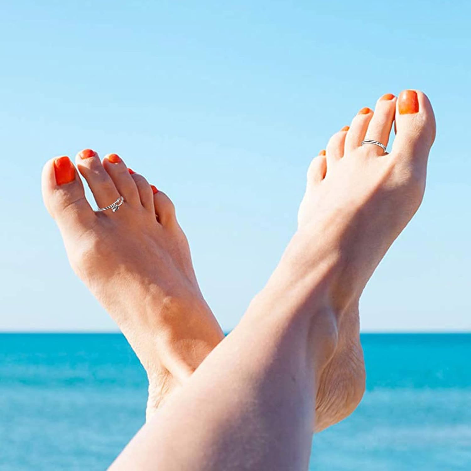 Adjustable Simple Vintage Arrow Open Toe Rings for Women