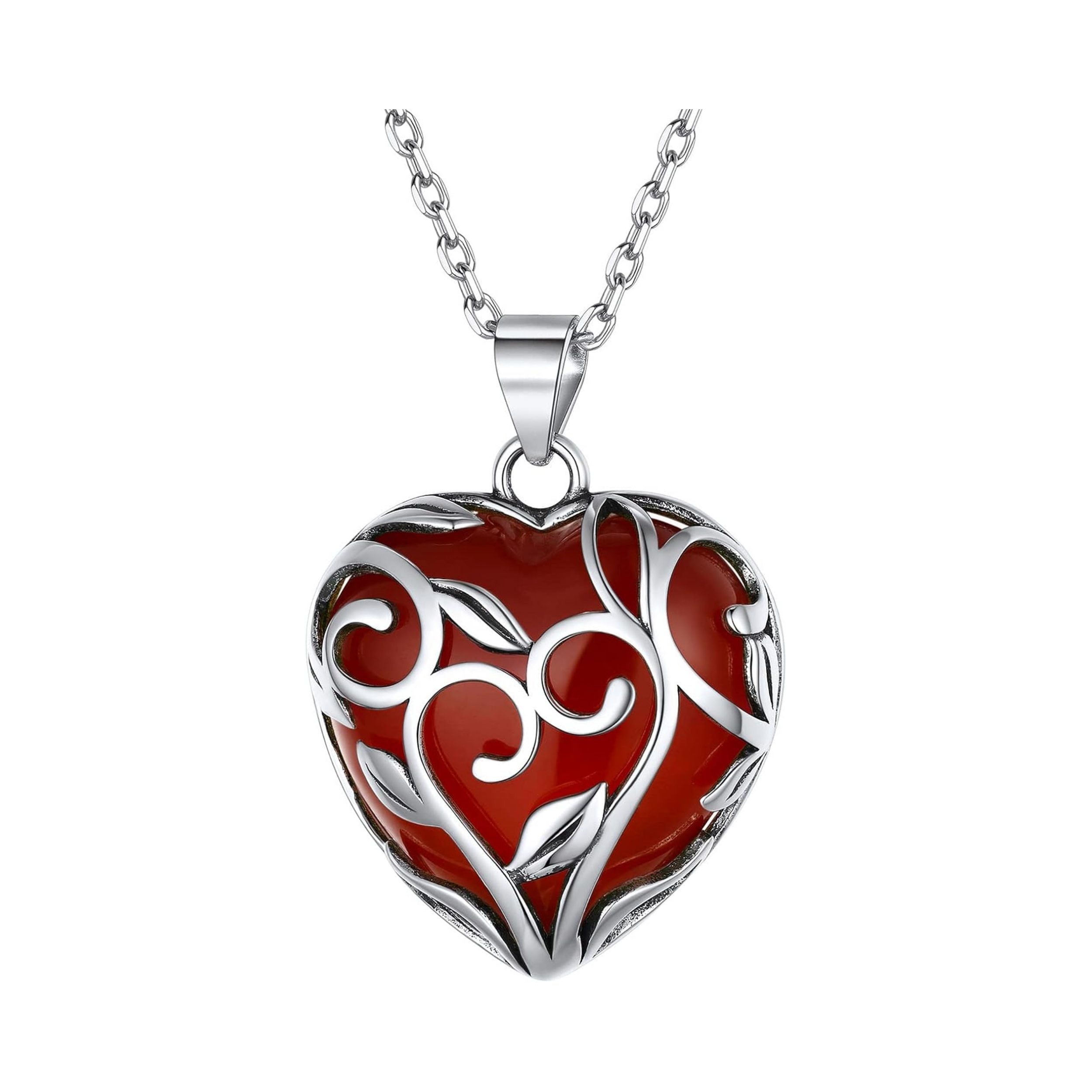 Celtic Knot Heart Birthstones Necklace