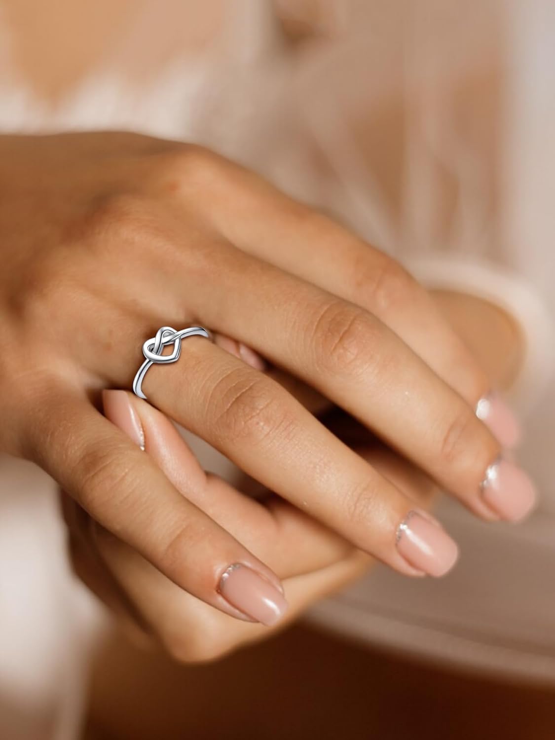  Heart Celtic Knot Wedding Band Rings for Women