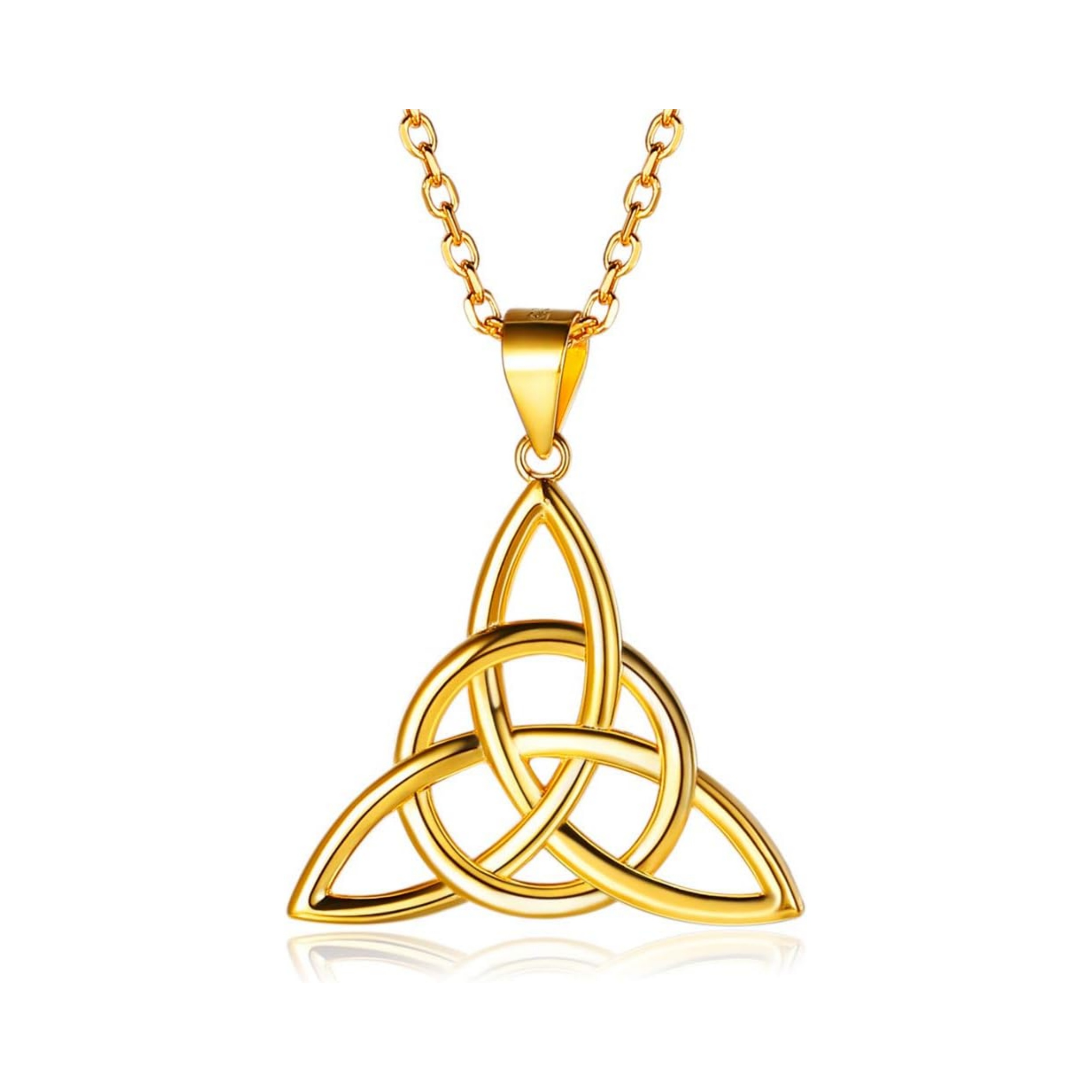 Luck Irish Celtic Knot Triangle Necklaces