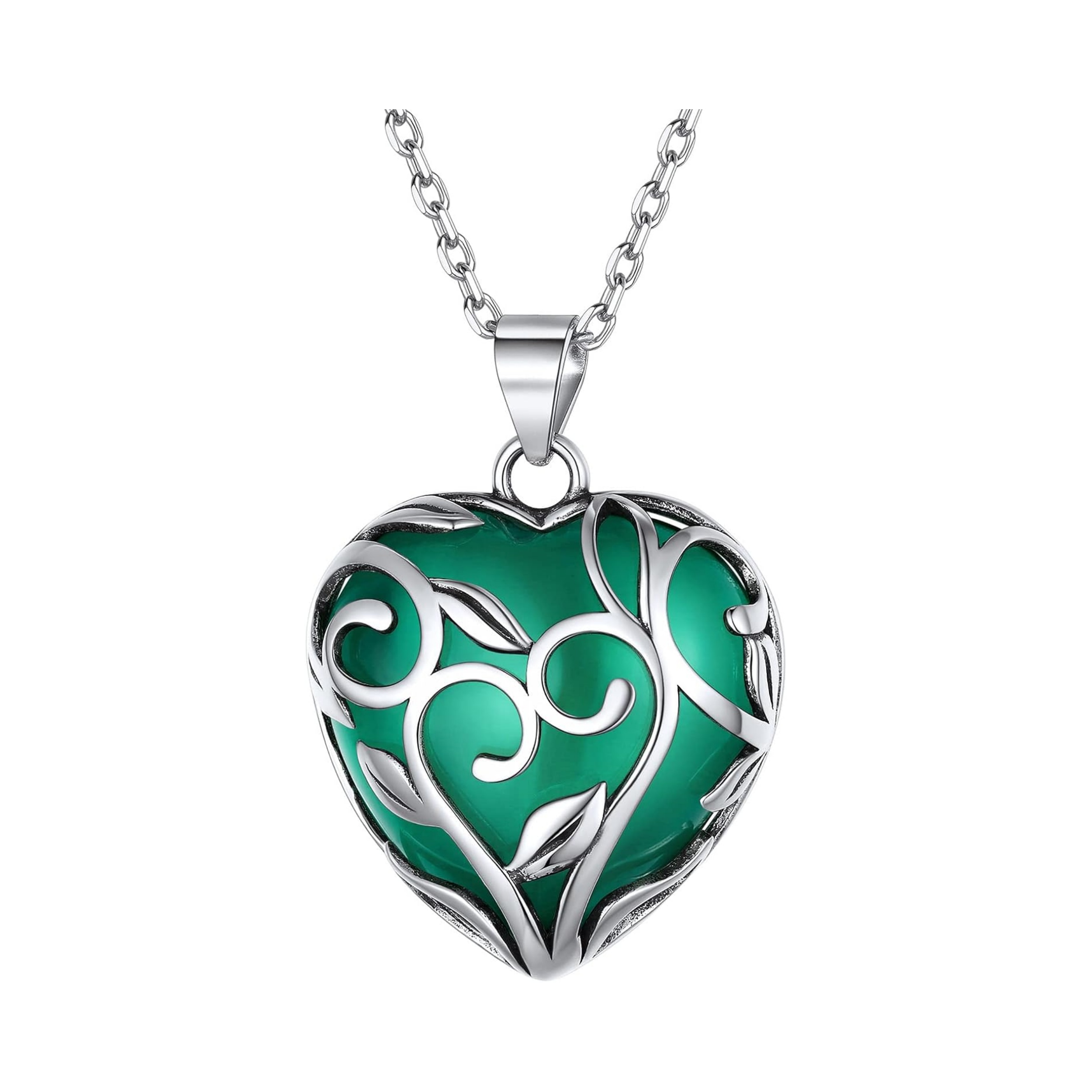 Celtic Knot Heart Birthstones Necklace