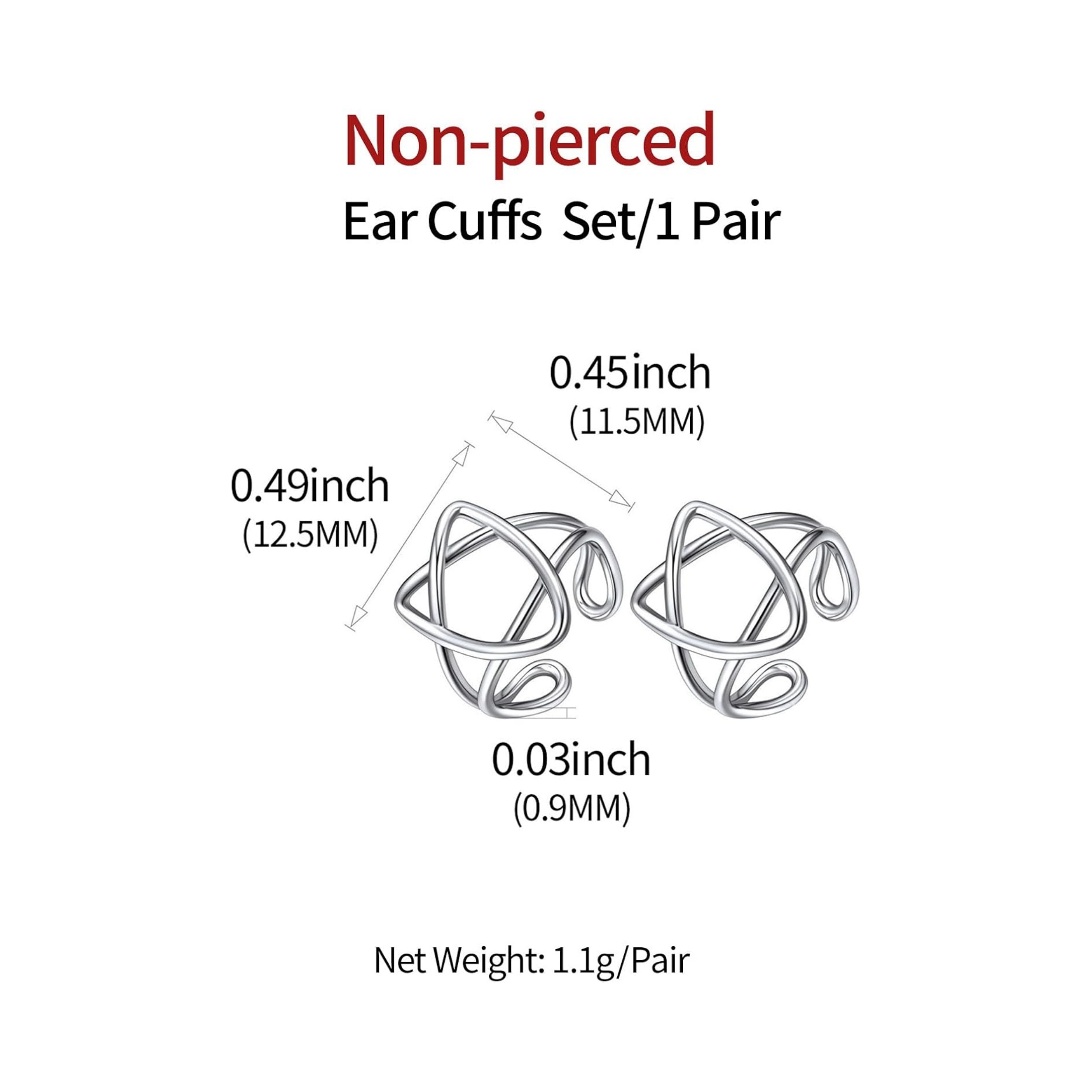 Star Non Piercing Cartilage Cuffs Earrings