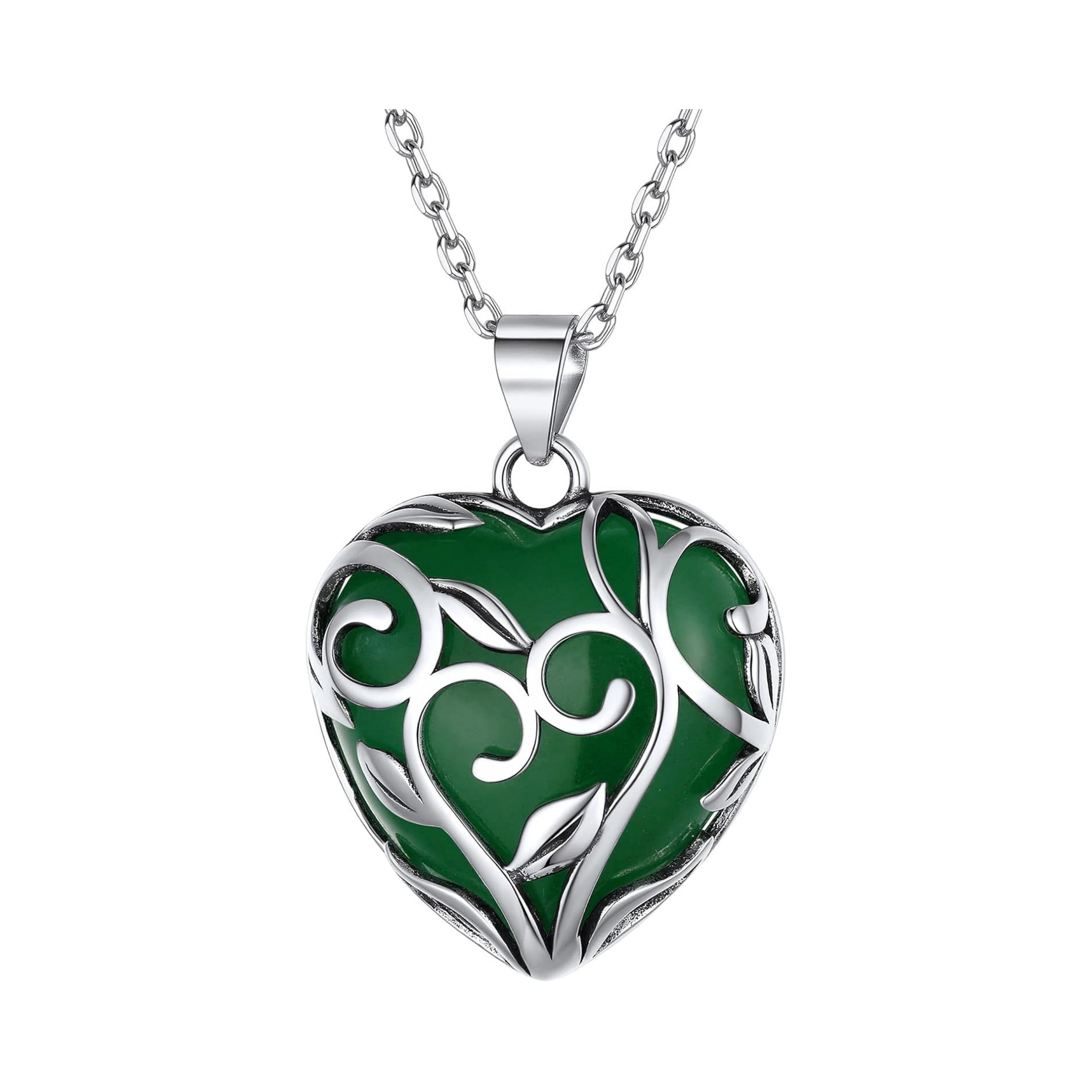 Celtic Knot Heart Birthstones Necklace