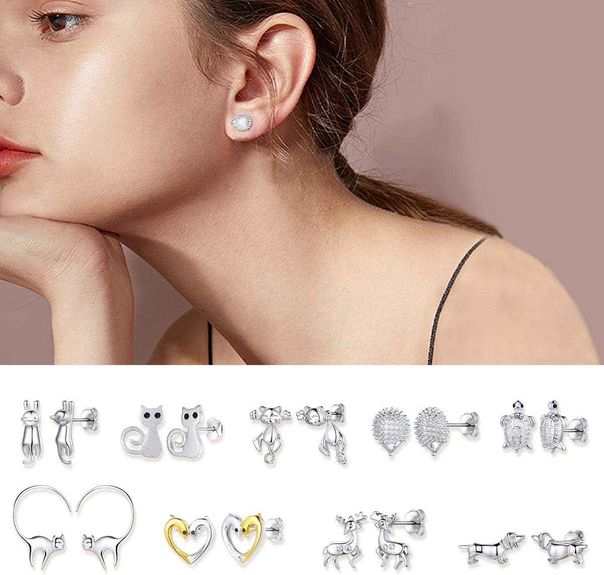 Different Animal Stud Earring