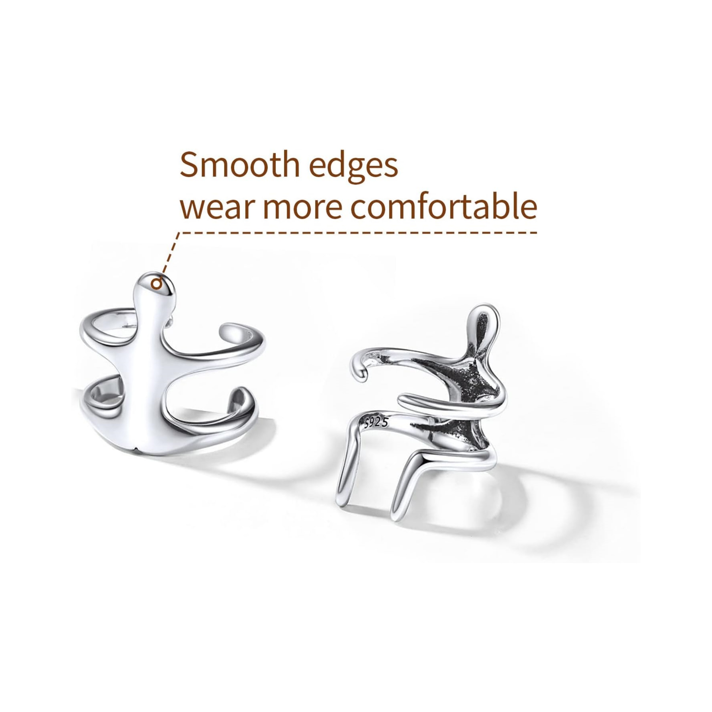 Climbing Man Non-Piercing Cartilage Cuffs Earrings