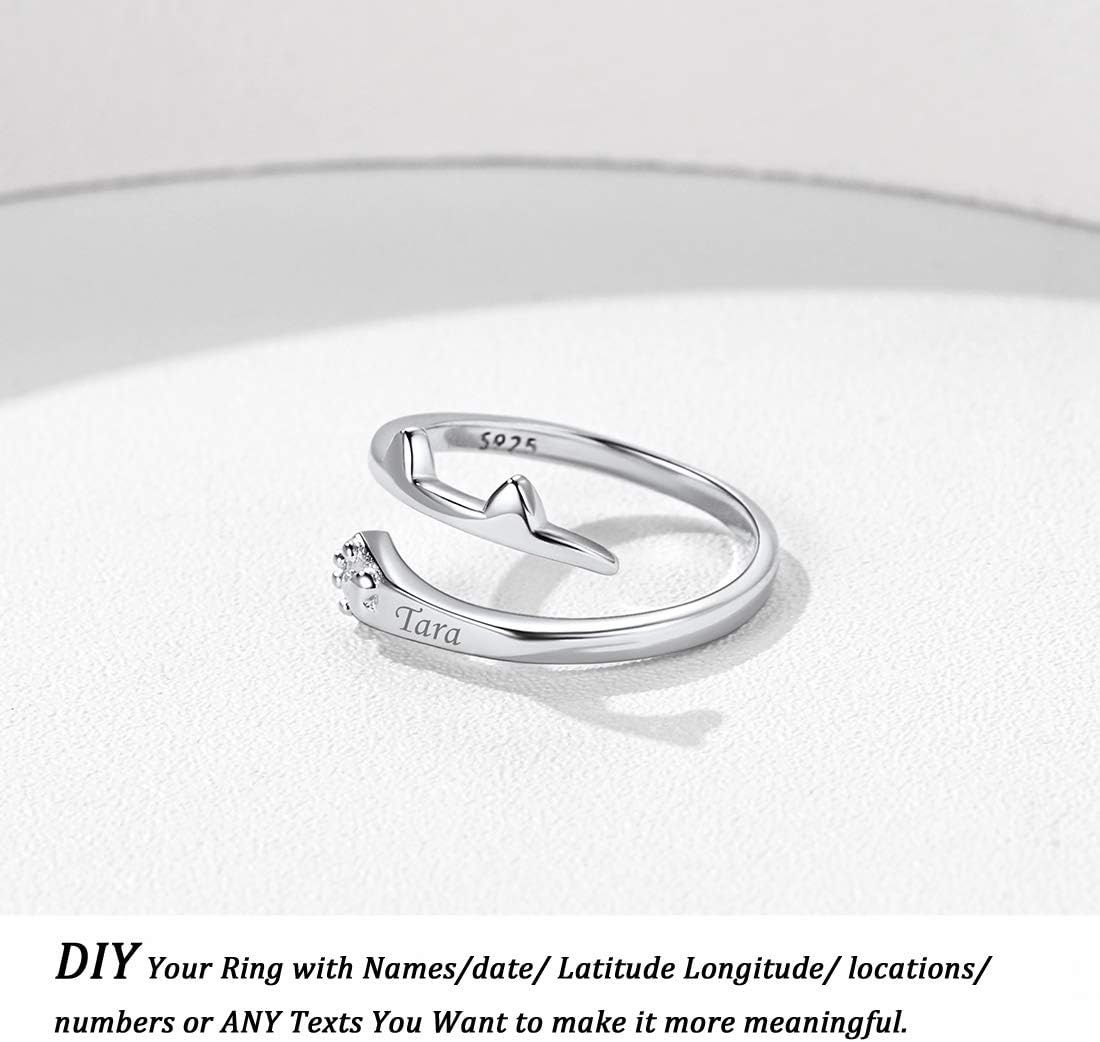 Cat Paw High Polish Adjustable Ring