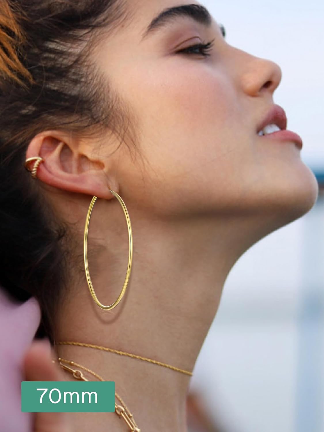 Lightweight Endless Hoop Earring  for Women
