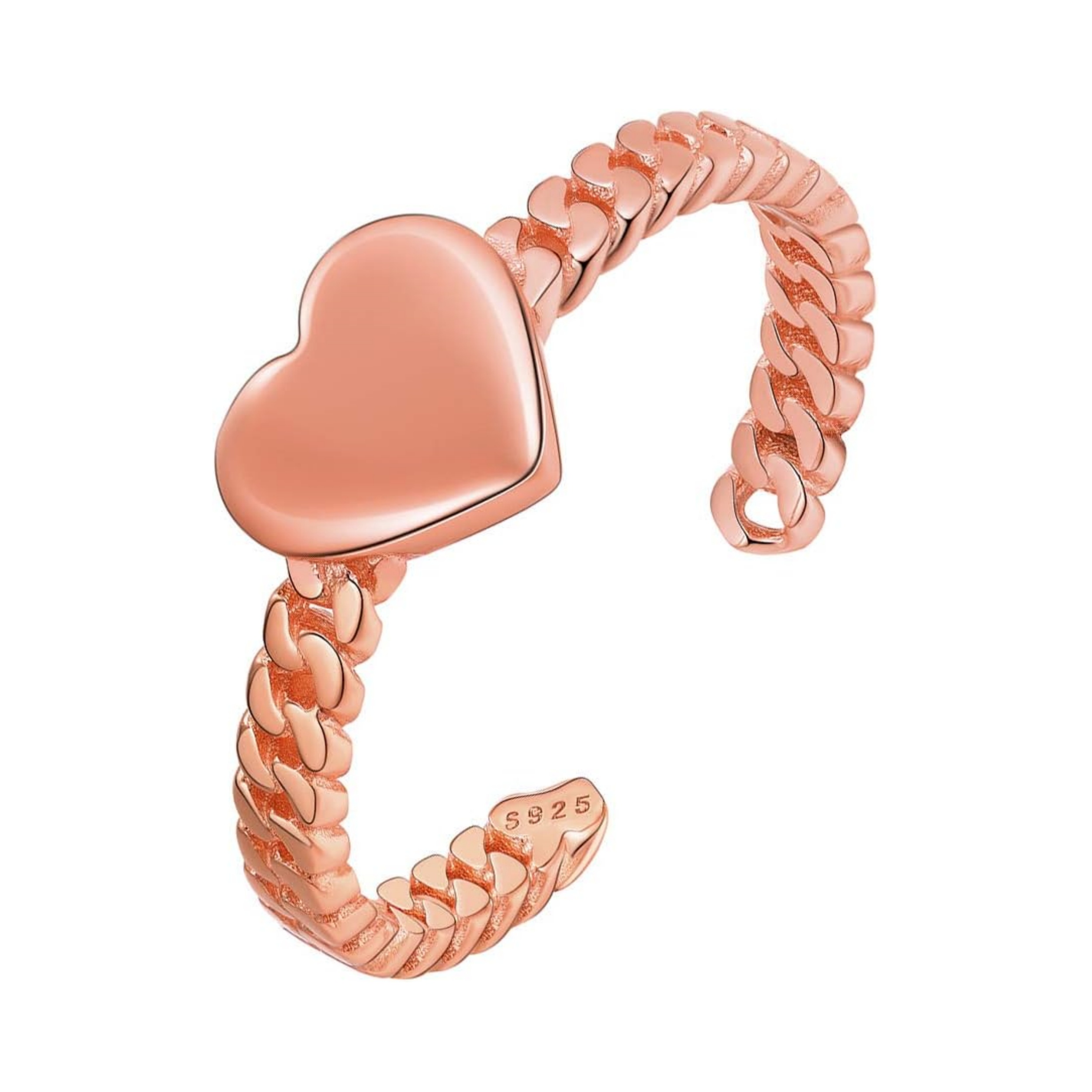 Heart Adjustable Open Ring