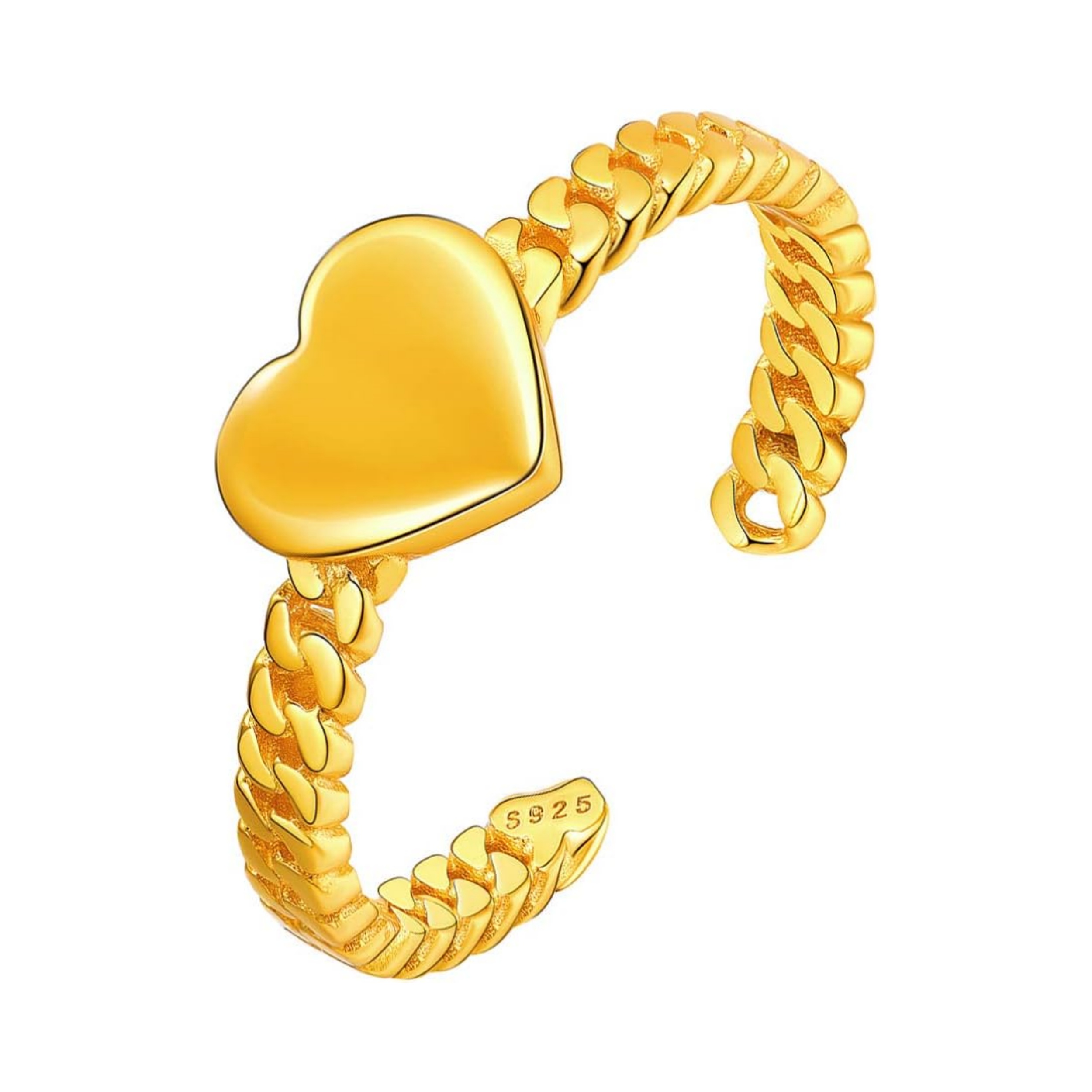 Heart Adjustable Open Ring