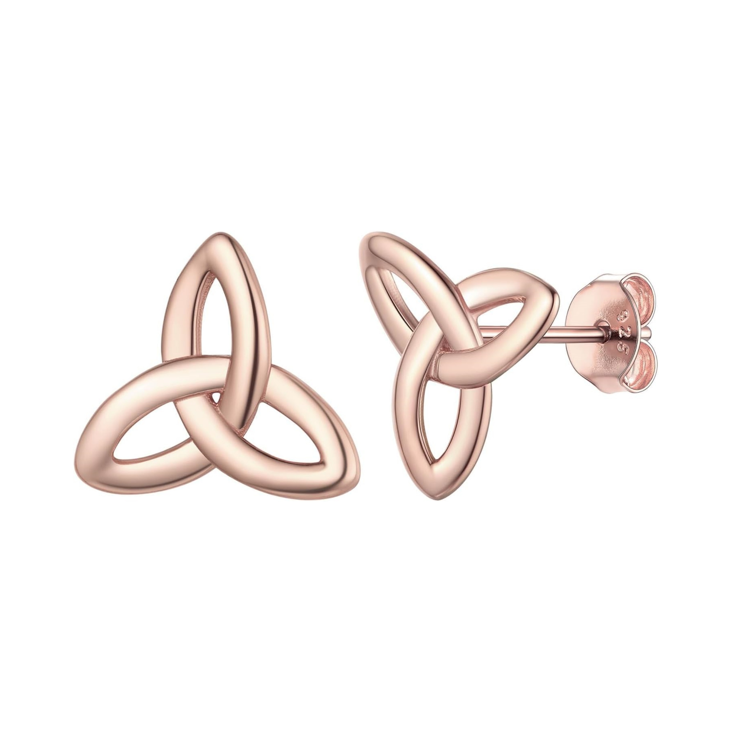 Irish Triquetra Celtic Knot Stud Earrings