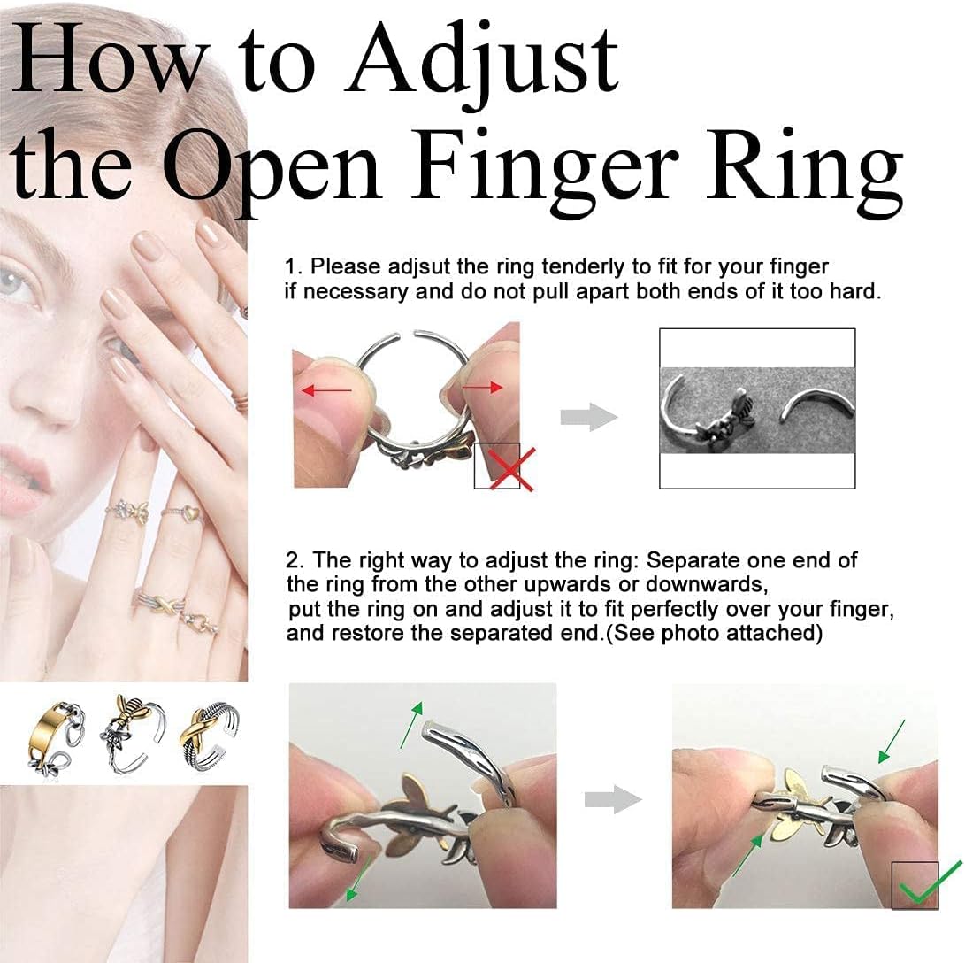 Eternity Bands Crossover X Wedding Rings-How to adjust an open ring at home, Adjustment steps for men & women
