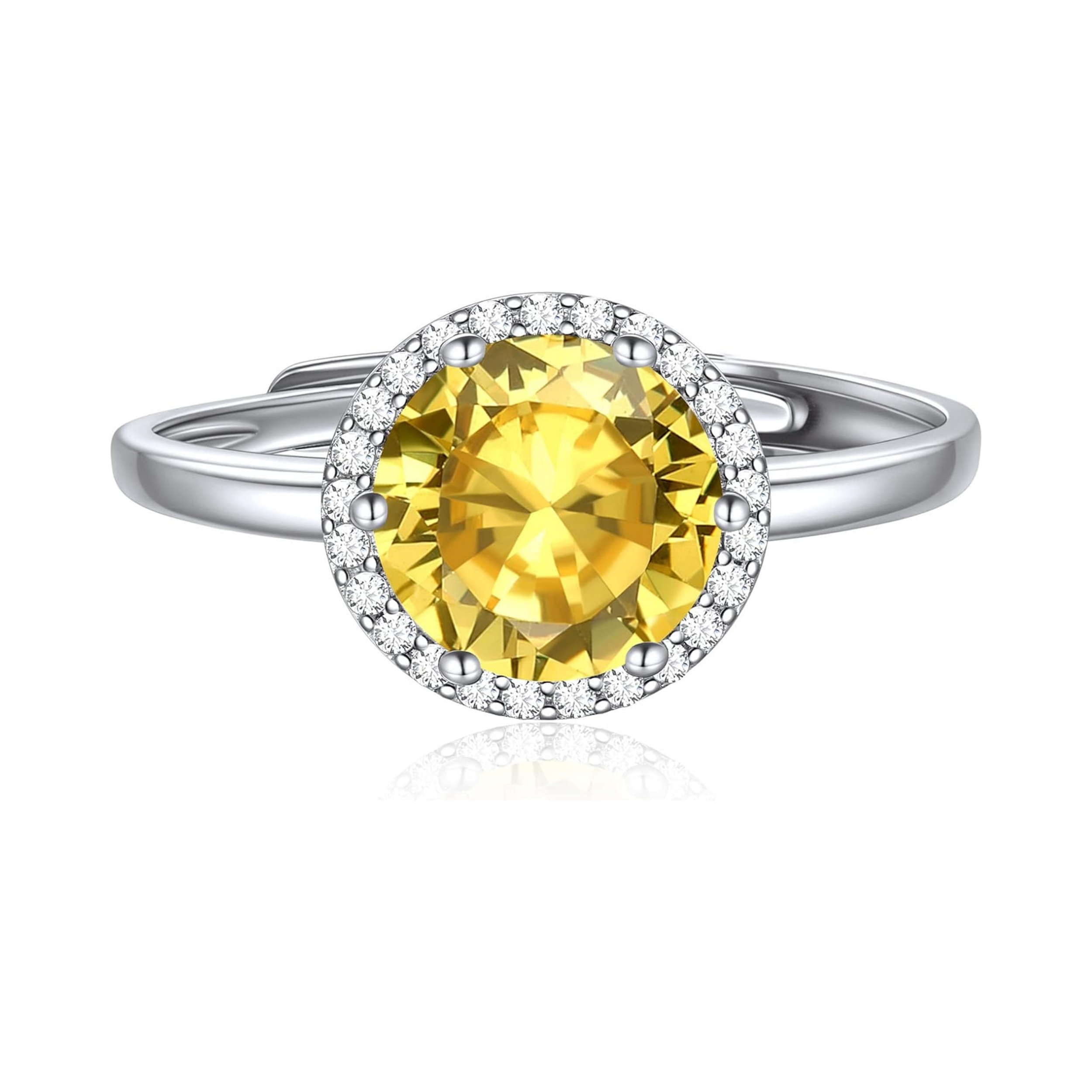 Round Cut November Birthstone Promise Ring