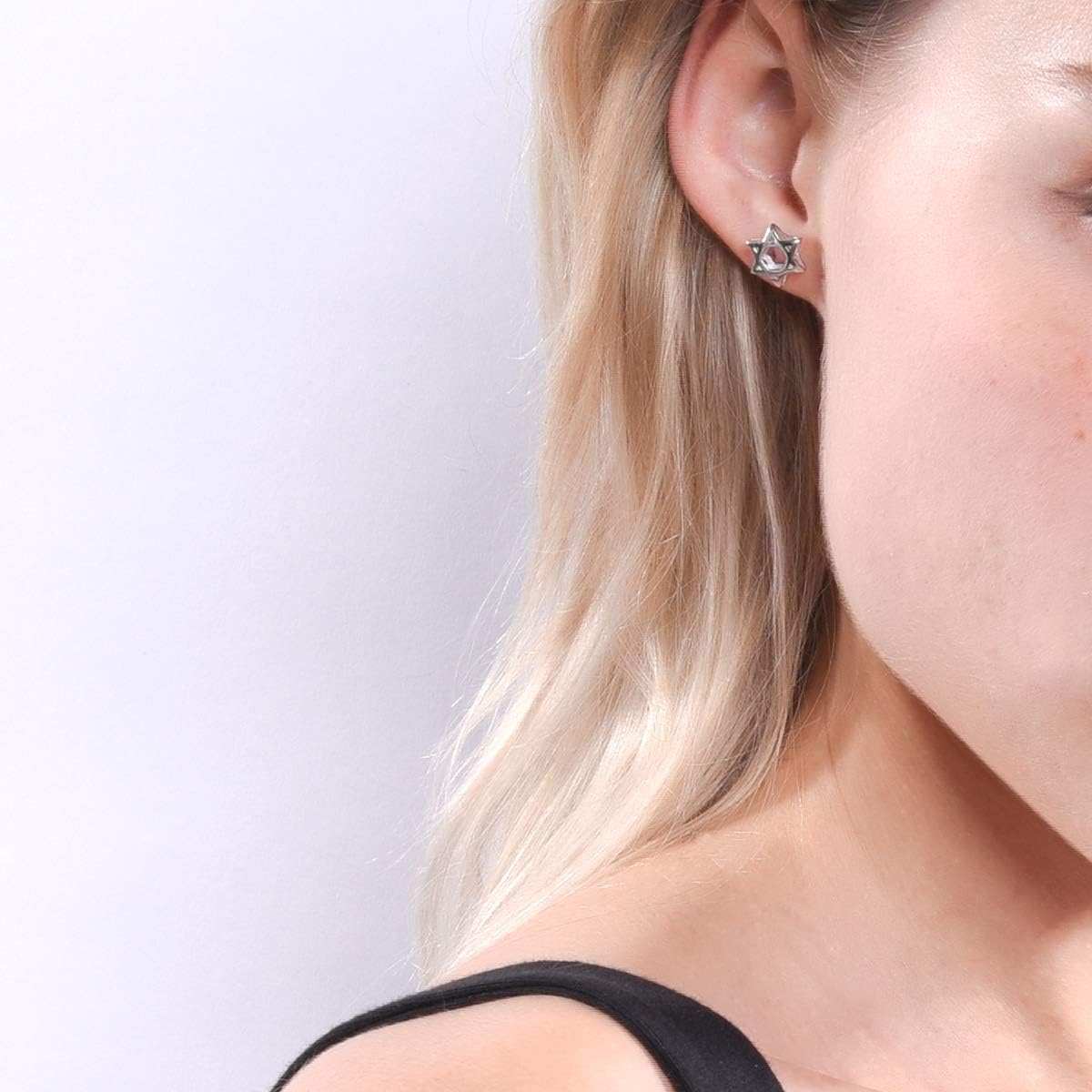 Hollow Star of David Stud Earrings for Women