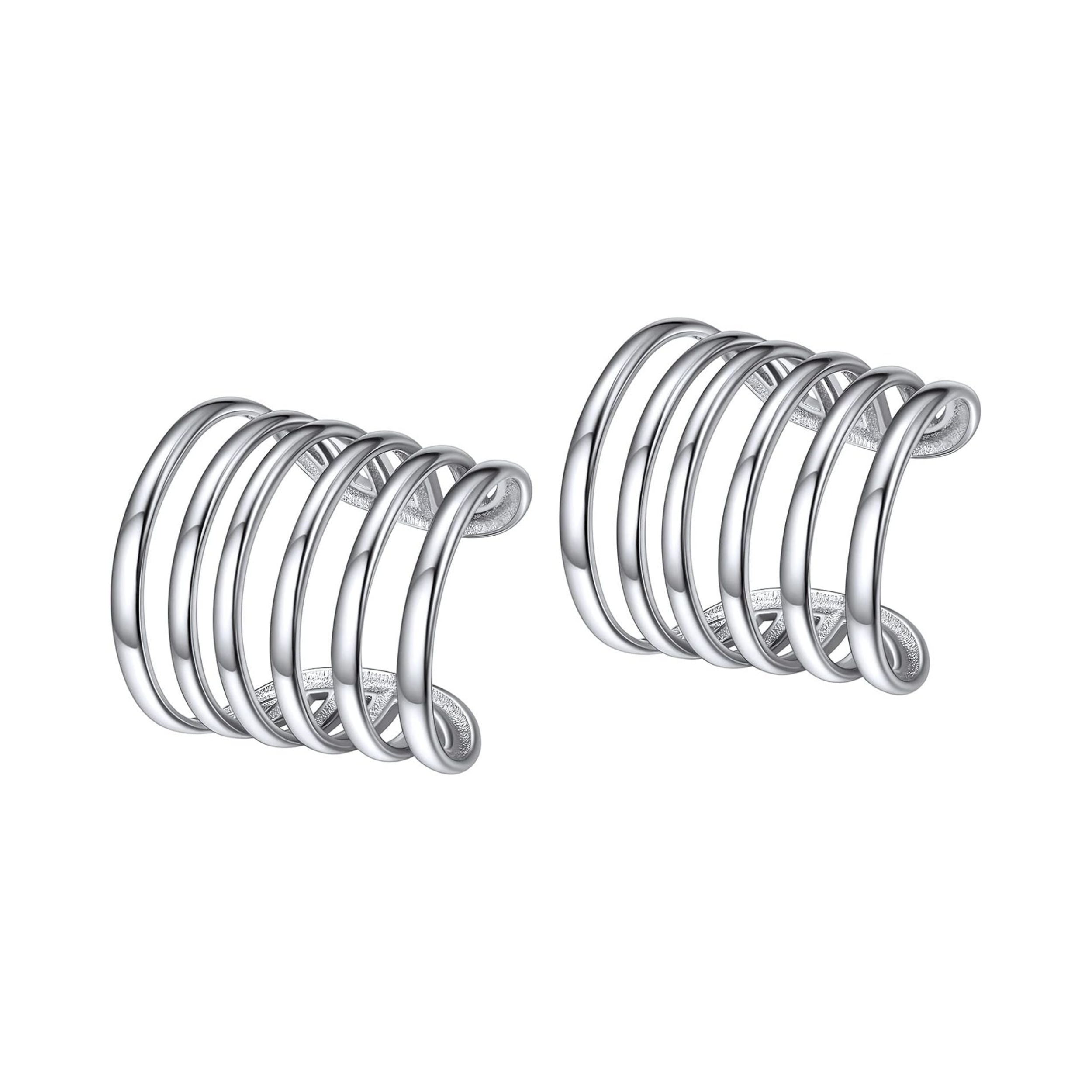 Multi Lines Non Piercing Clip on Cartilage Cuff Earrings