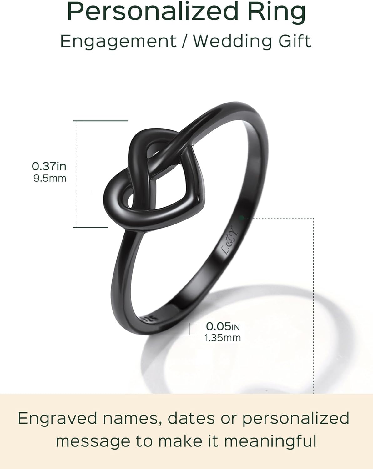  Heart Celtic Knot Wedding Band Rings