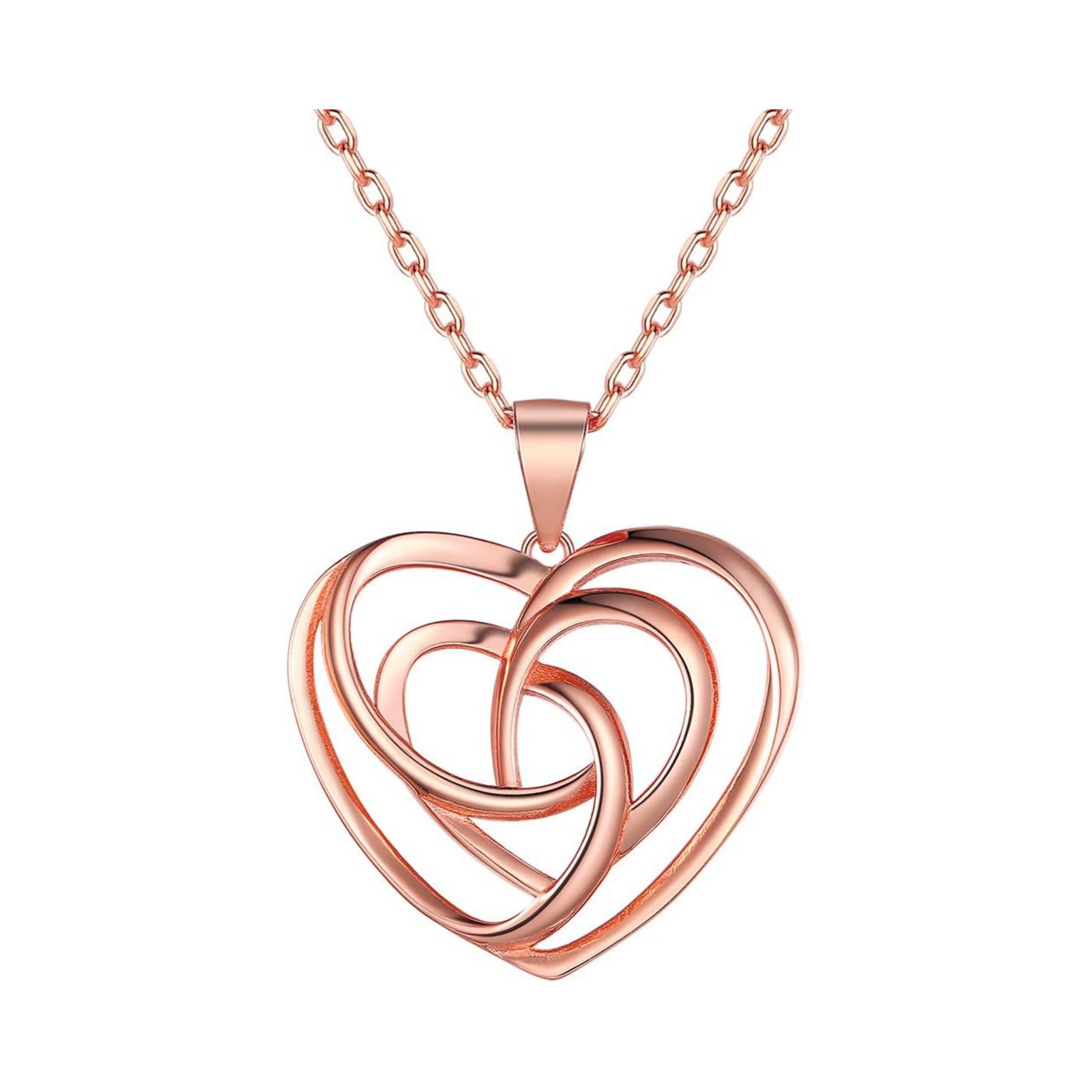 Love Heart Celtic Knot Pendant Necklace
