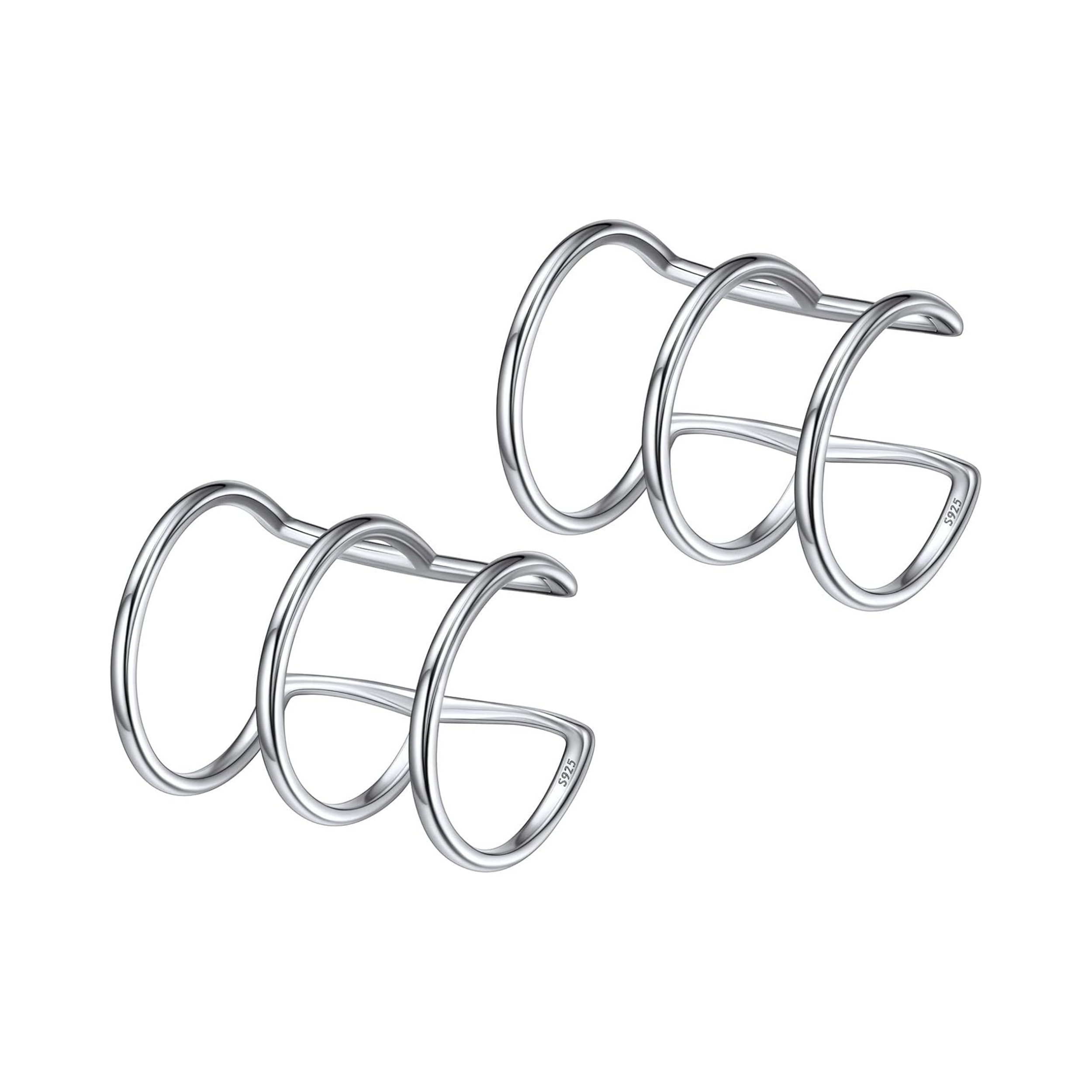 Minimalist Simple Lines Non Piercing Cartilage Cuffs Earrings